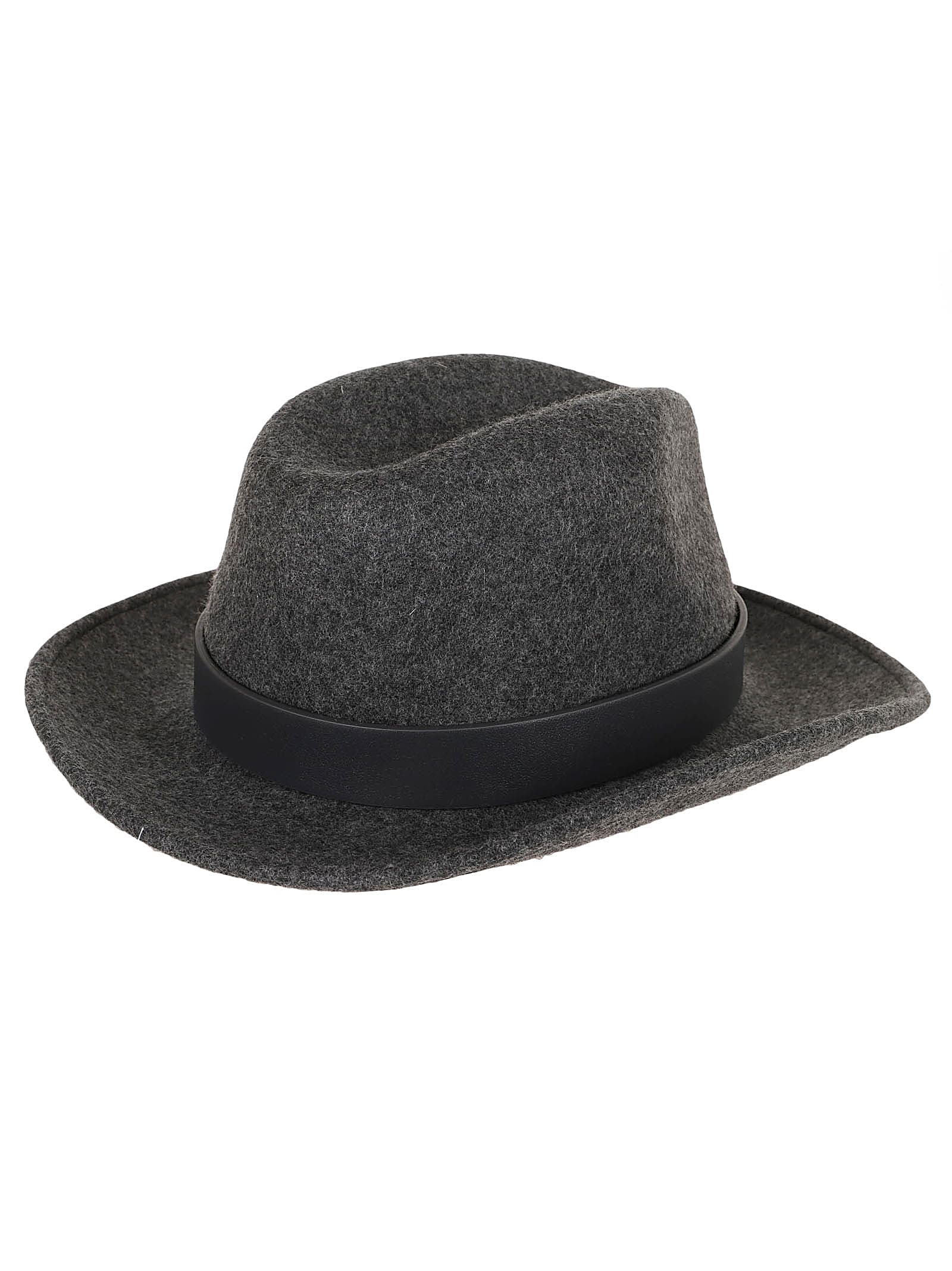 Shop Valentino Fedora Vlogo Signature In P Grigio Melange Dark Grey Rutenio