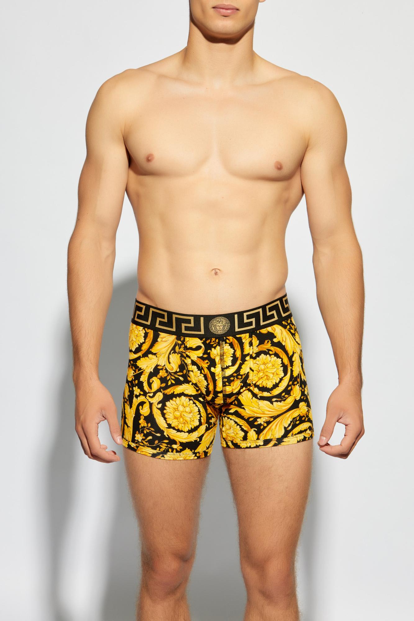 Versace Baroque Print Boxer Shorts In Multi
