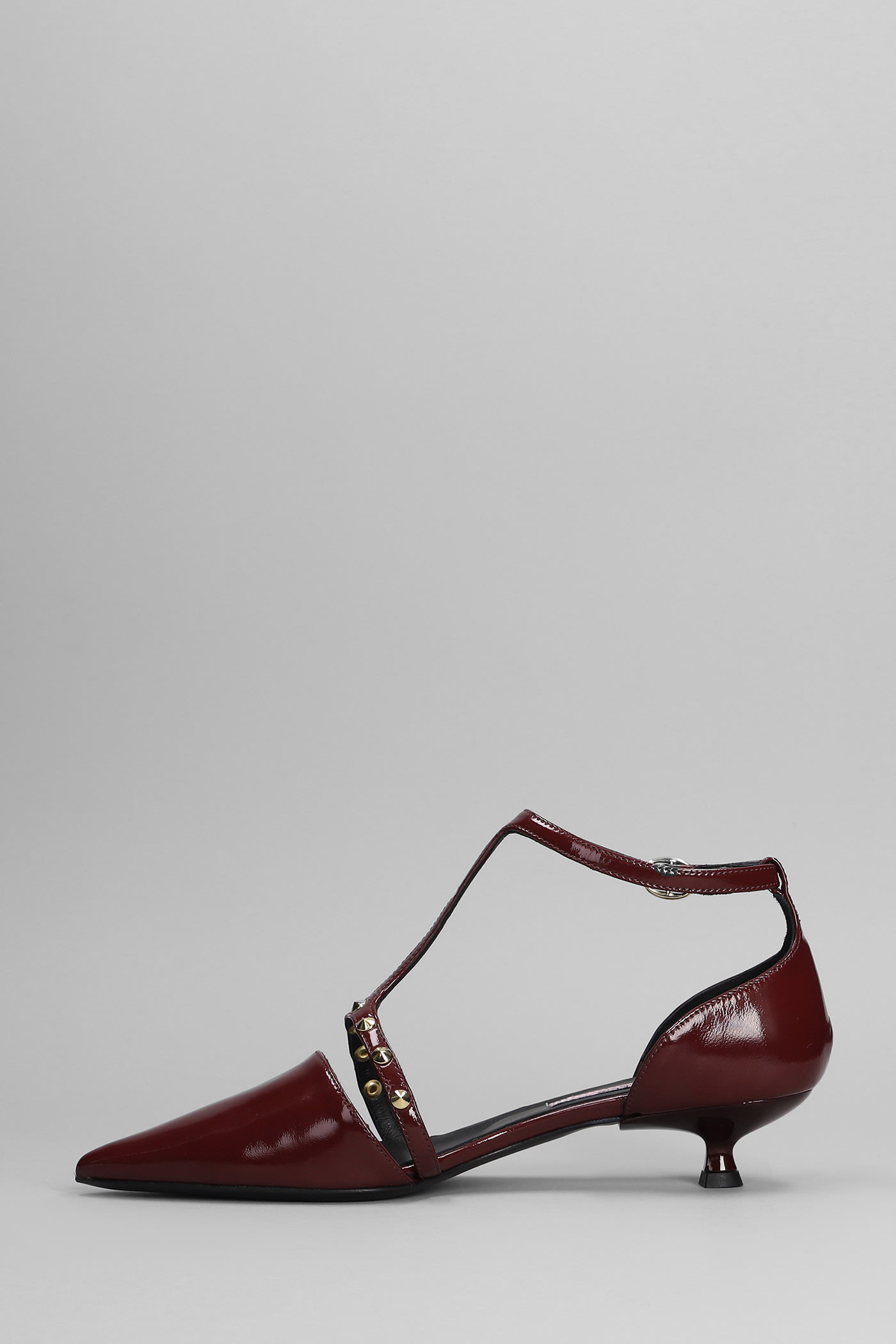 Shop Marc Ellis Pumps In Bordeaux Leather