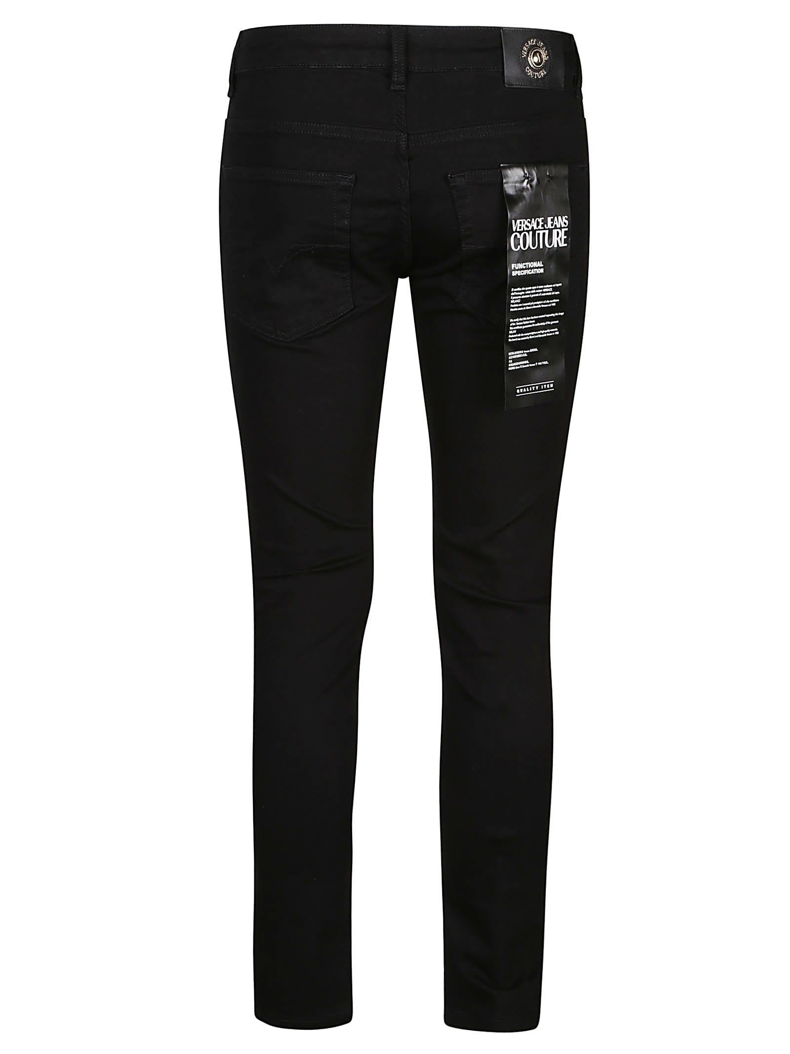 Shop Versace Jeans Couture Presley 5 Pocket Skynny Narrow Dundee Jeans In Black