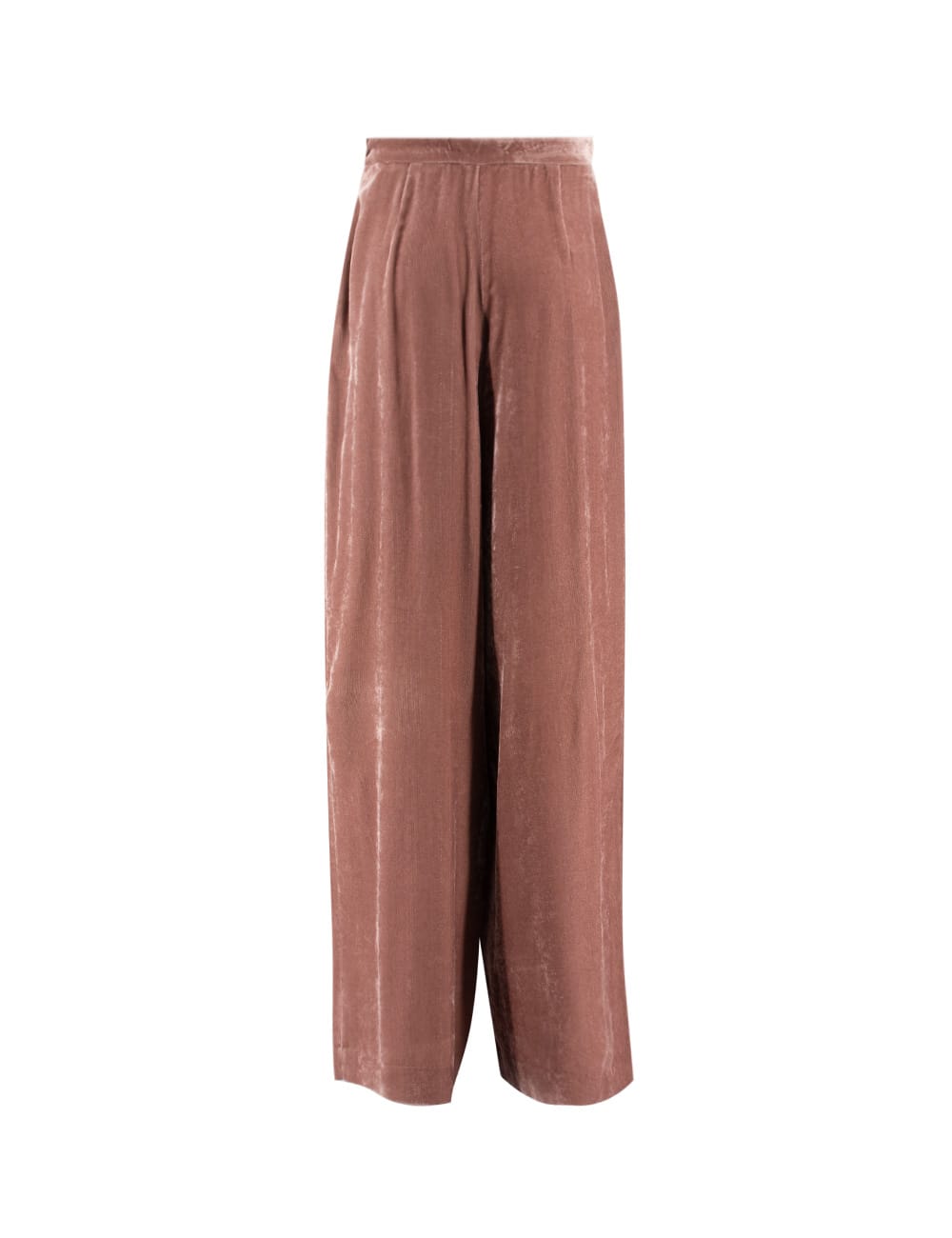 Fabiana Filippi Pleated Wide-leg Trousers In Rosewood