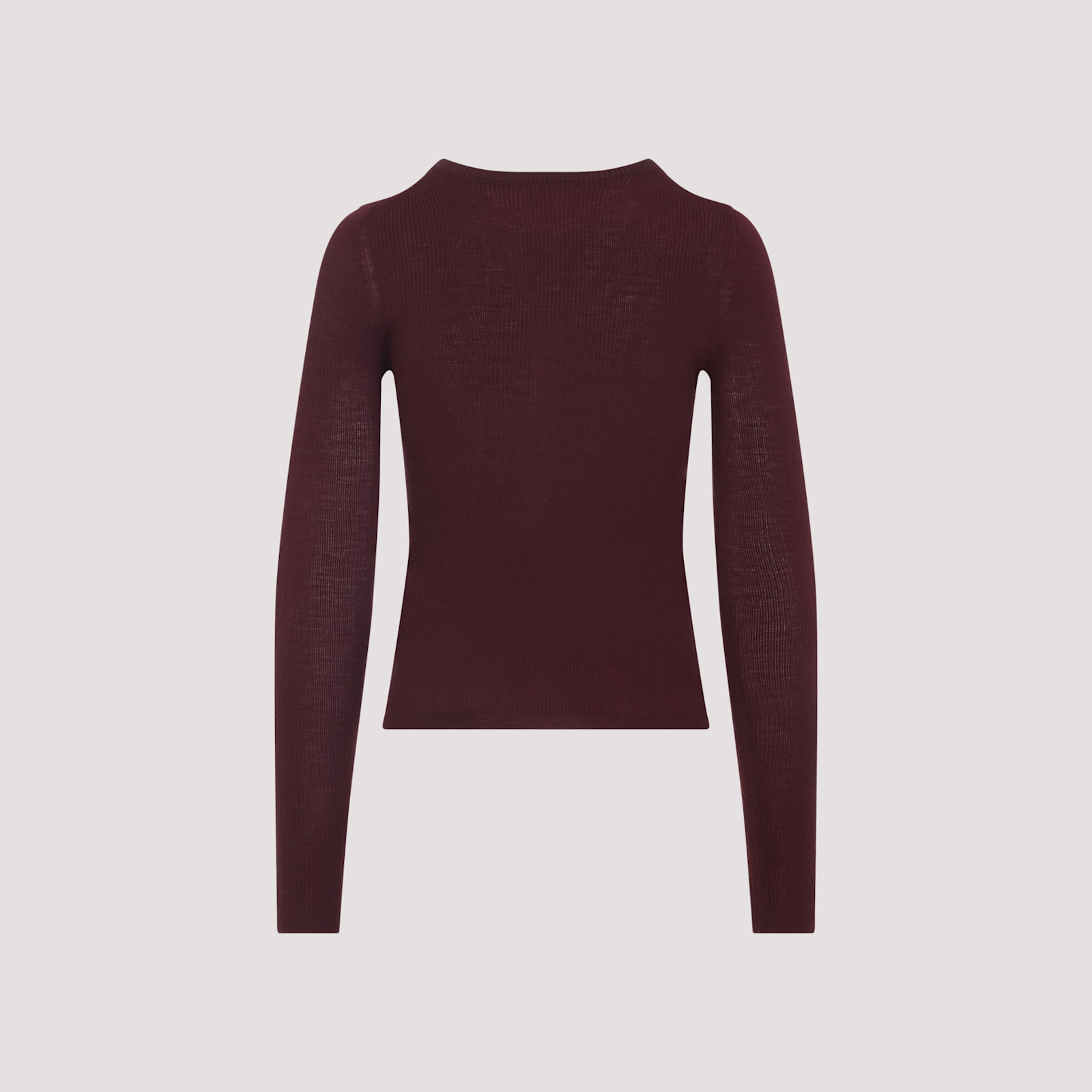 Chloé Burgundy Wool And Silk Pullover In Burgundy