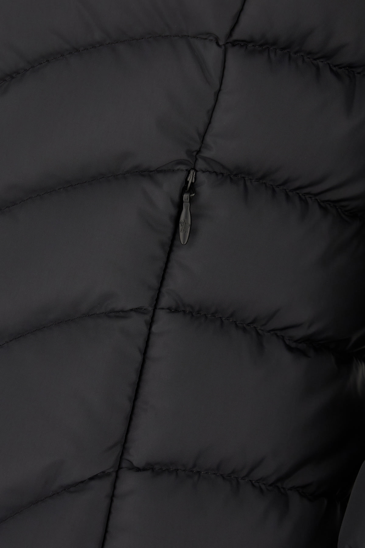 Moncler Slate Polyester Grange Down Jacket In Nero
