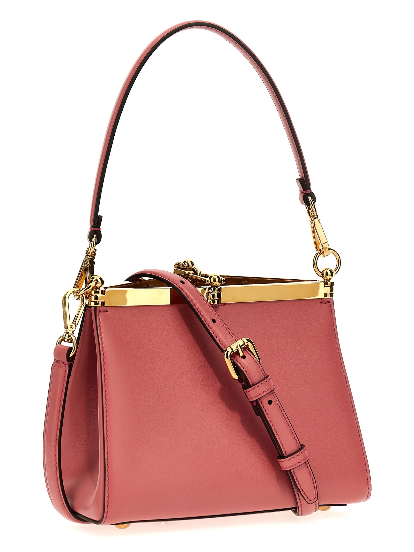 Shop Etro Vela Small Shoulder Bag In Pink