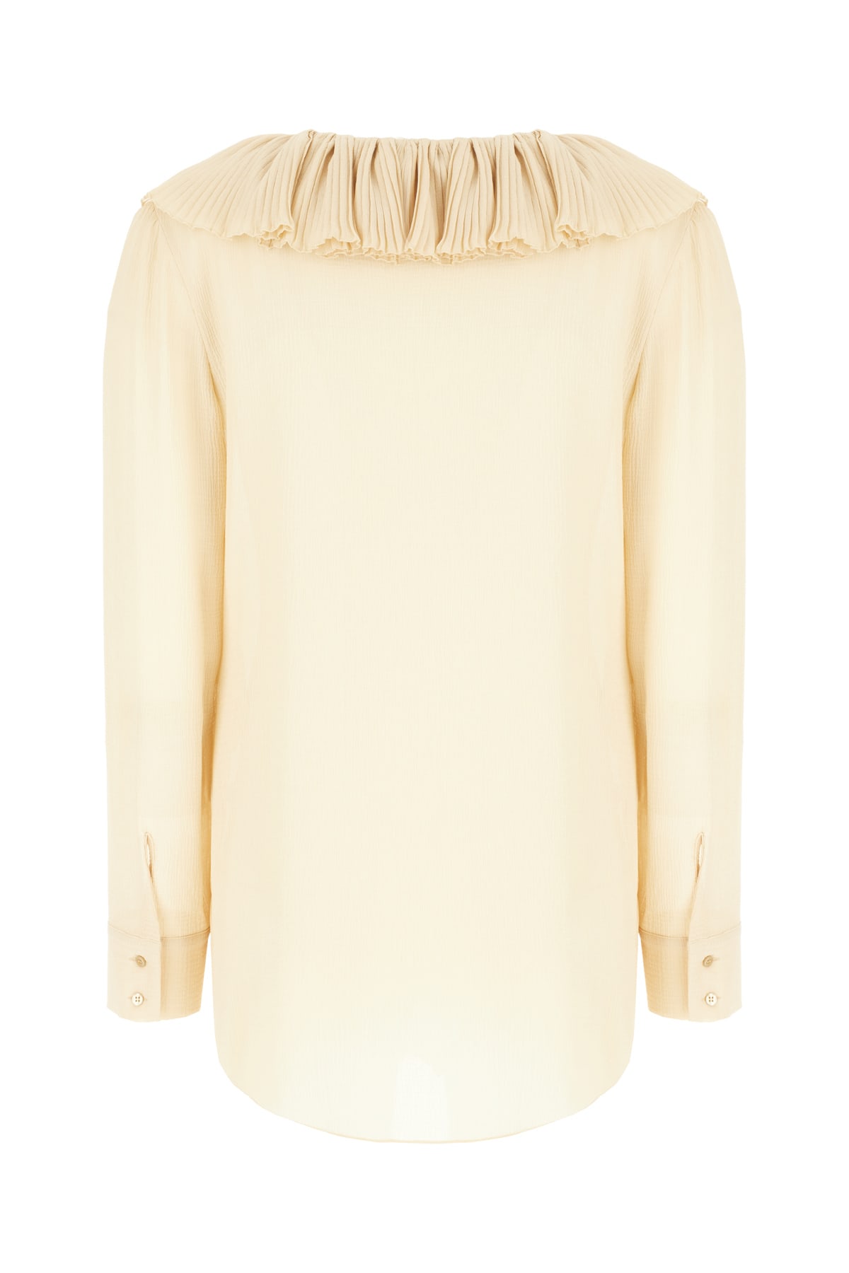 Shop Saint Laurent Beige Silk Blouse In Beige Vintage