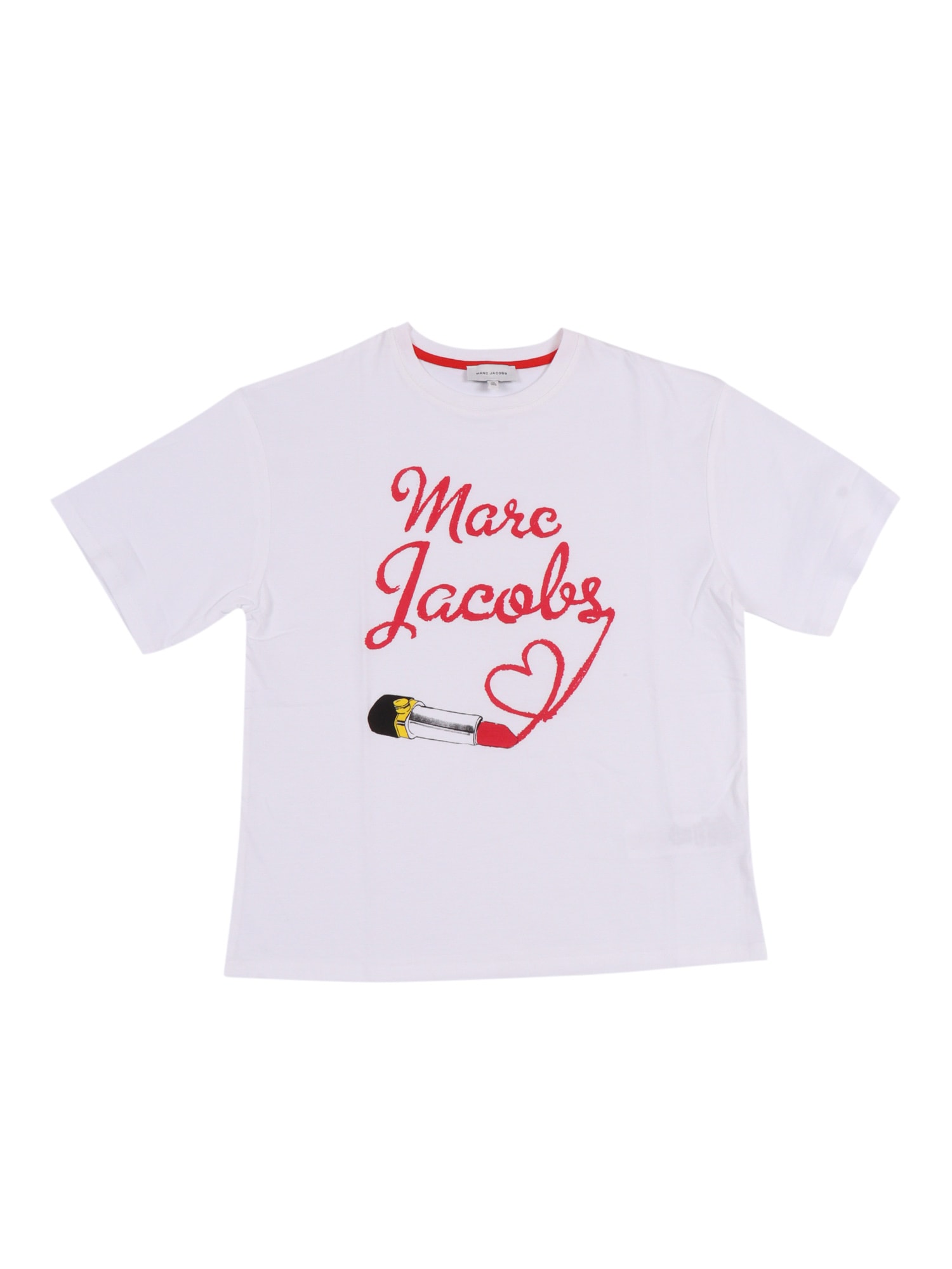 Marc Jacobs Lipgloss Logo T-shirt In White