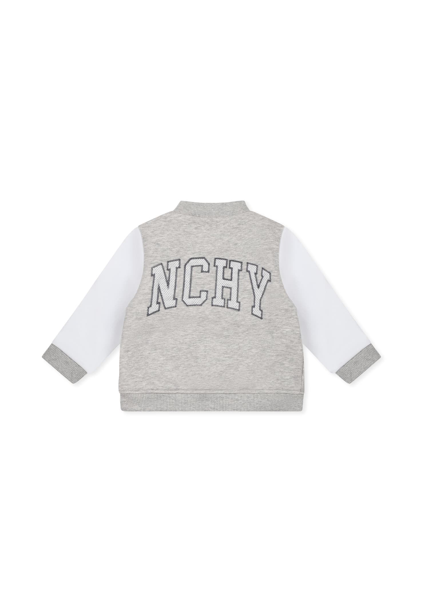 Givenchy Logo Cotton-blend Varsity Jacket In Grey