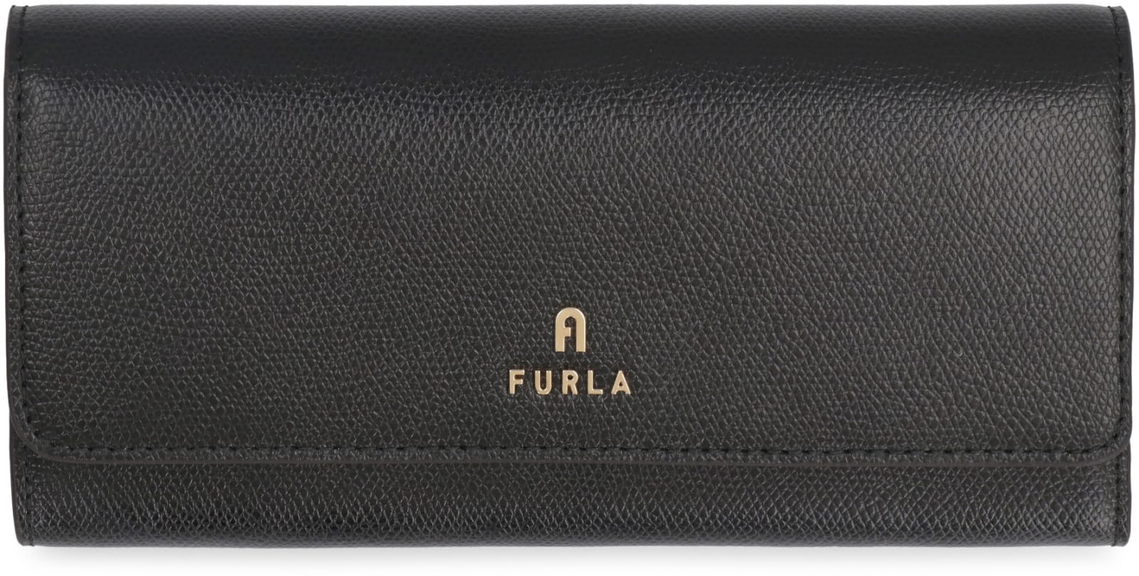 Shop Furla Camelia Leather Continental Wallet In Black