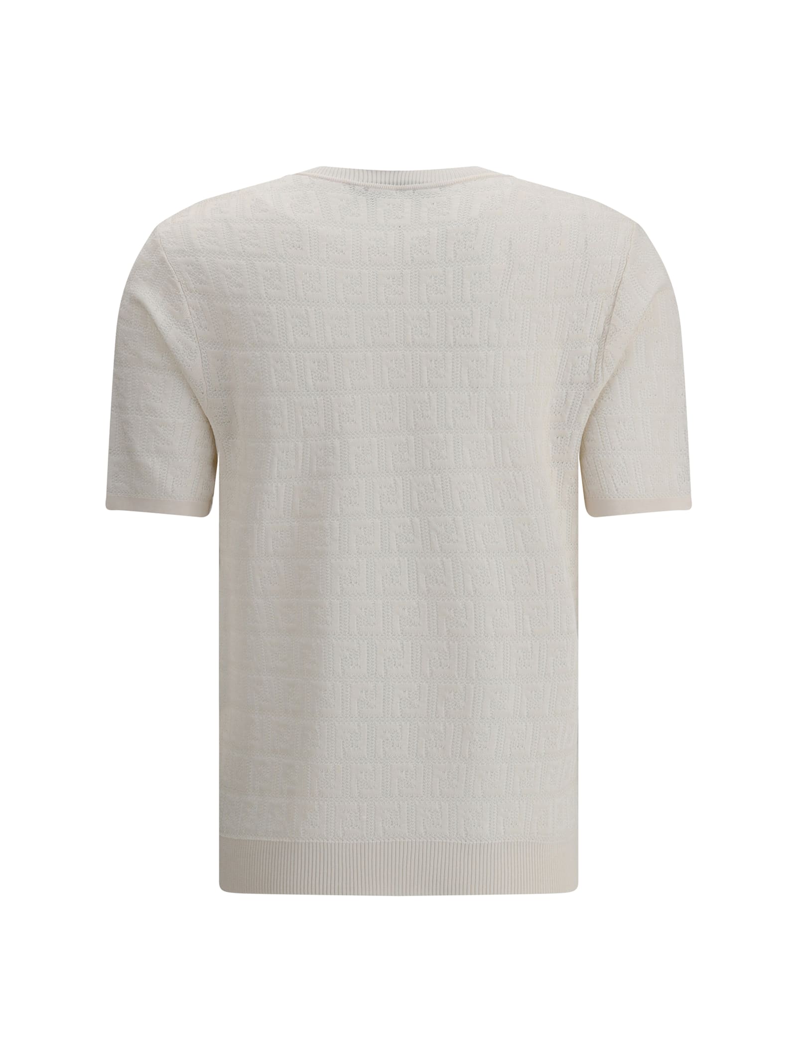 Fendi Knit T-shirt In White