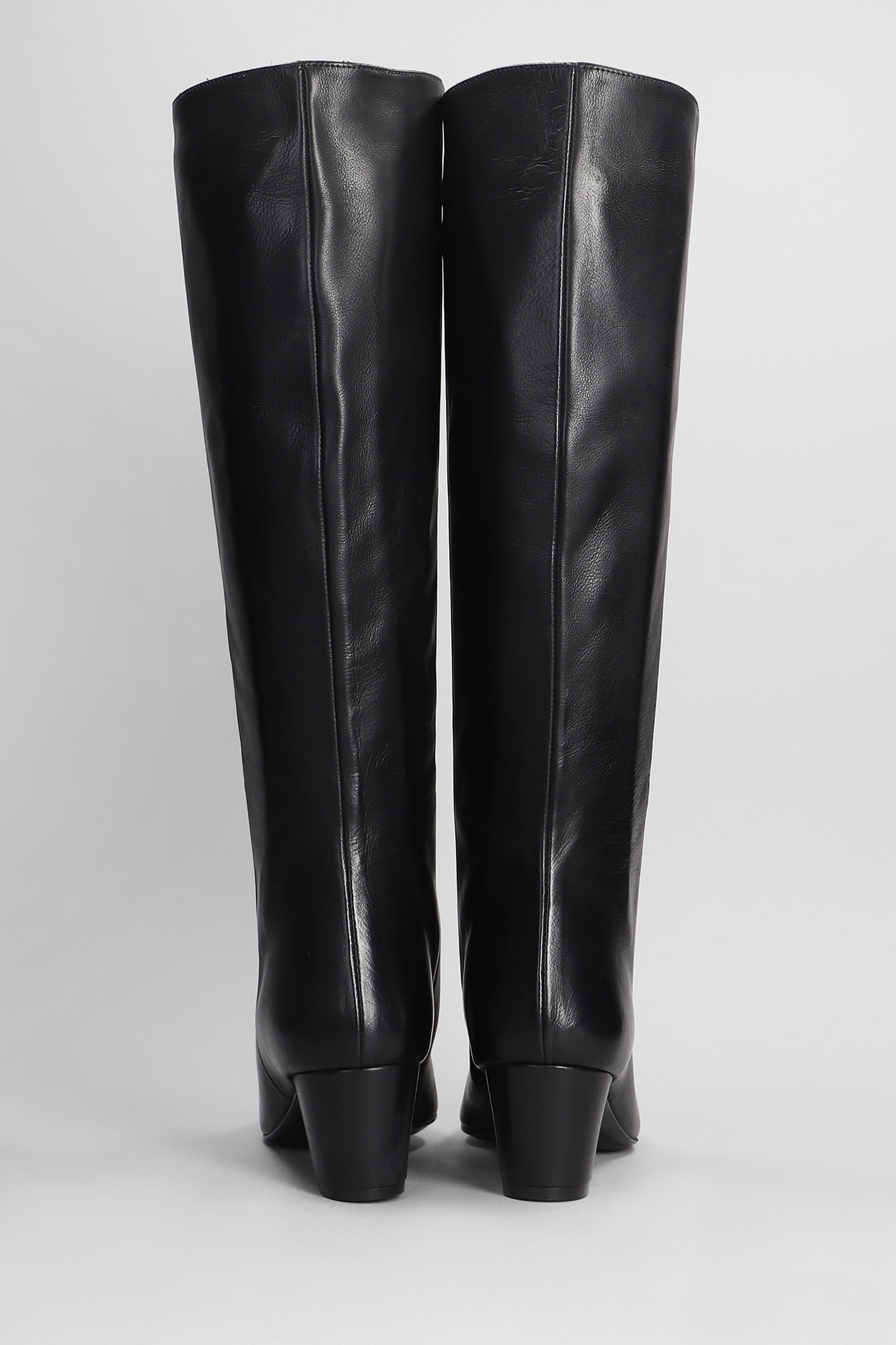 Shop Marc Ellis High Heels Boots In Black Leather