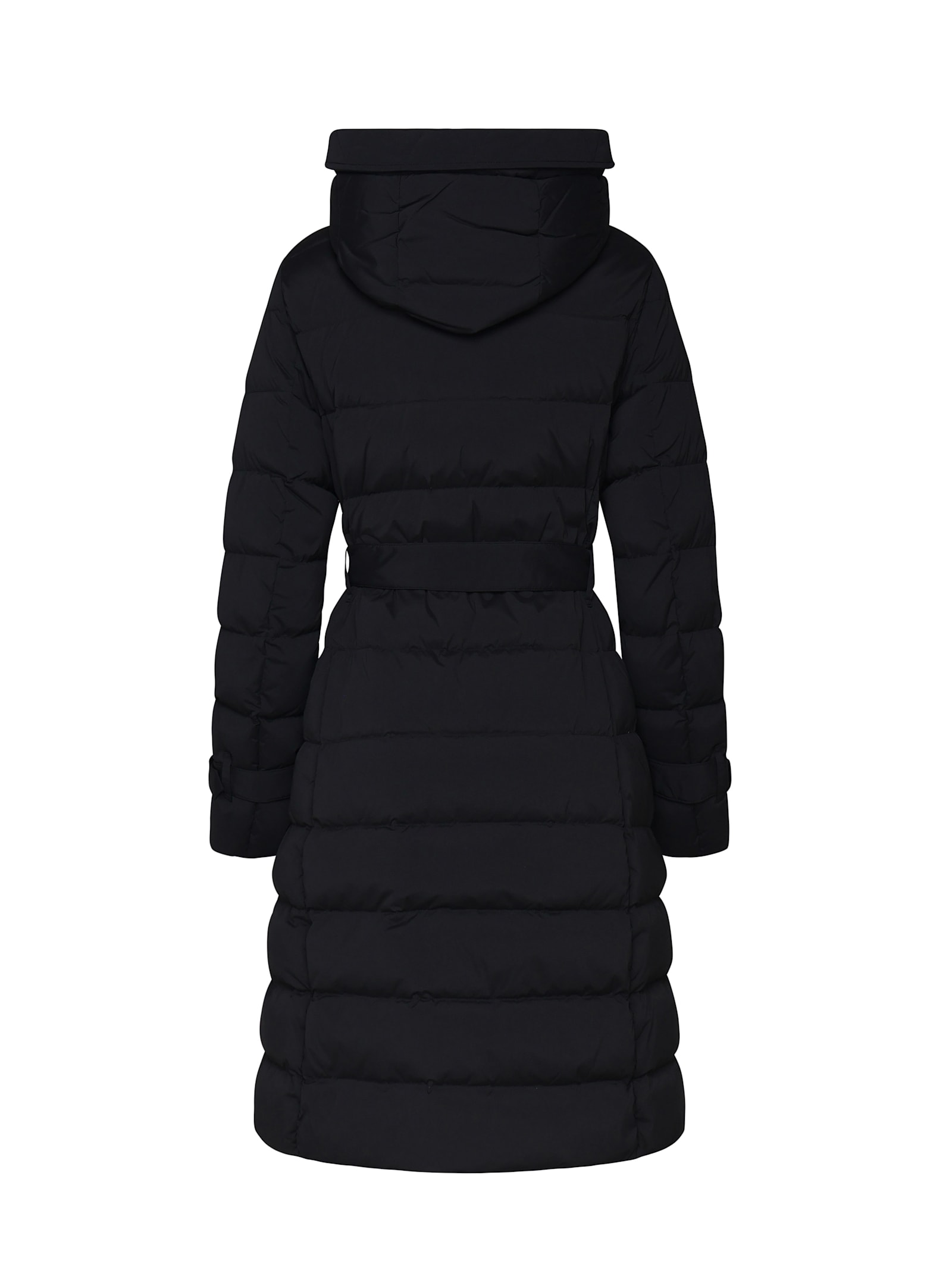 Shop Burberry Nylon Long Jacket In Black