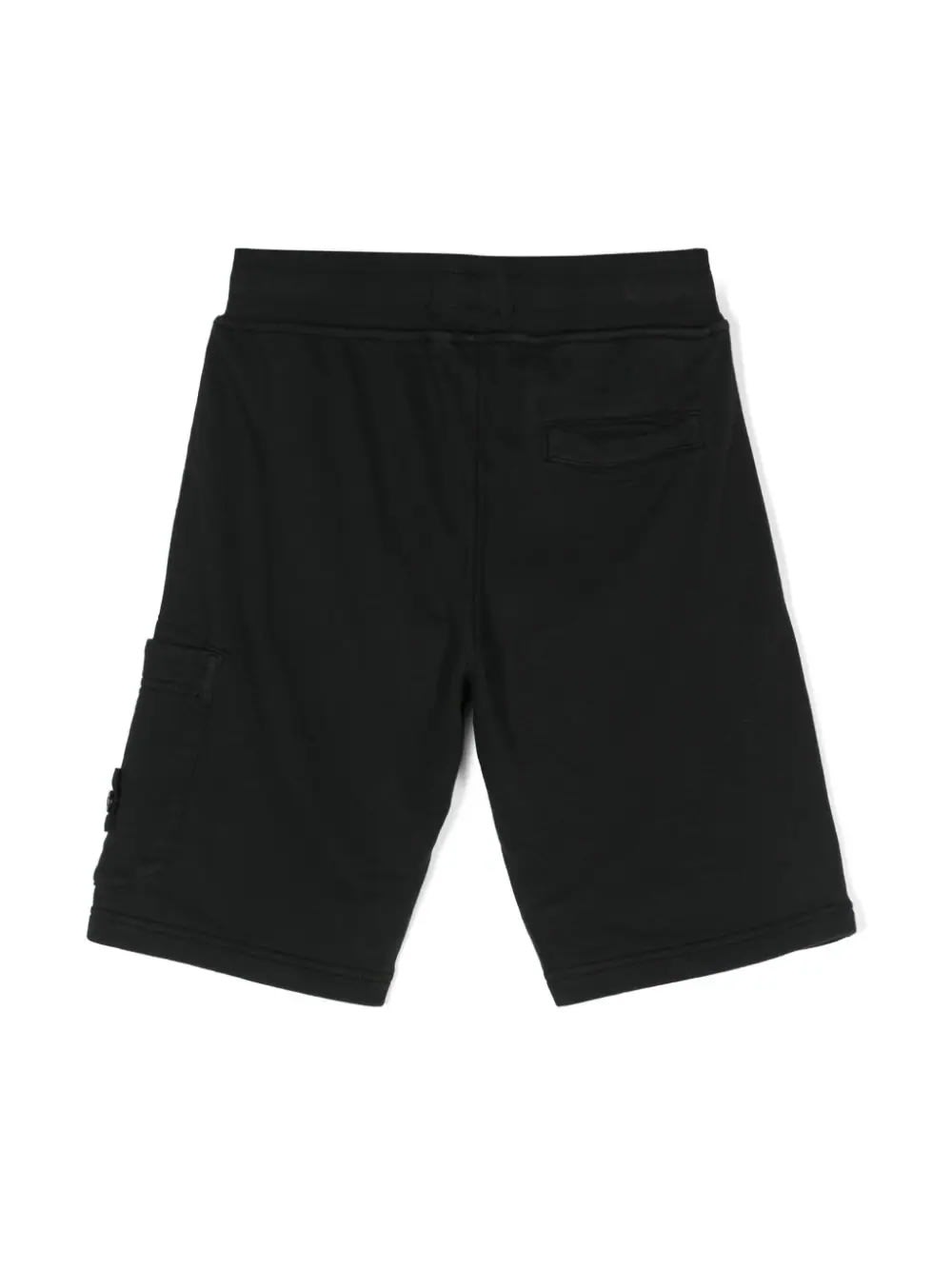 Stone Island Shorts Felpa In Nero