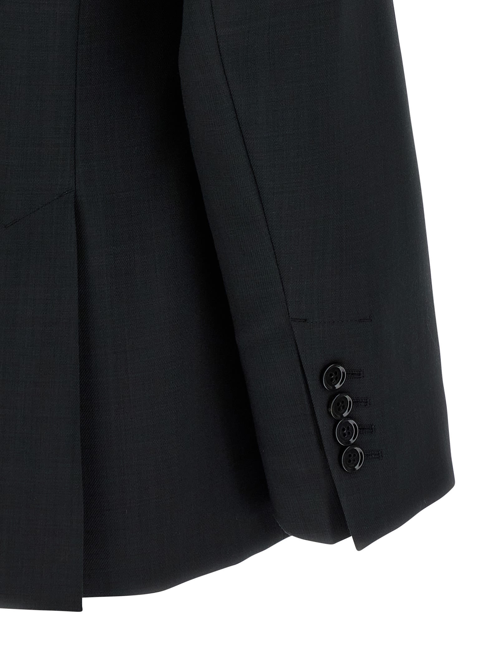 Ami Alexandre Mattiussi Tailored Wool Blazer Featuring Notch Lapel In Black