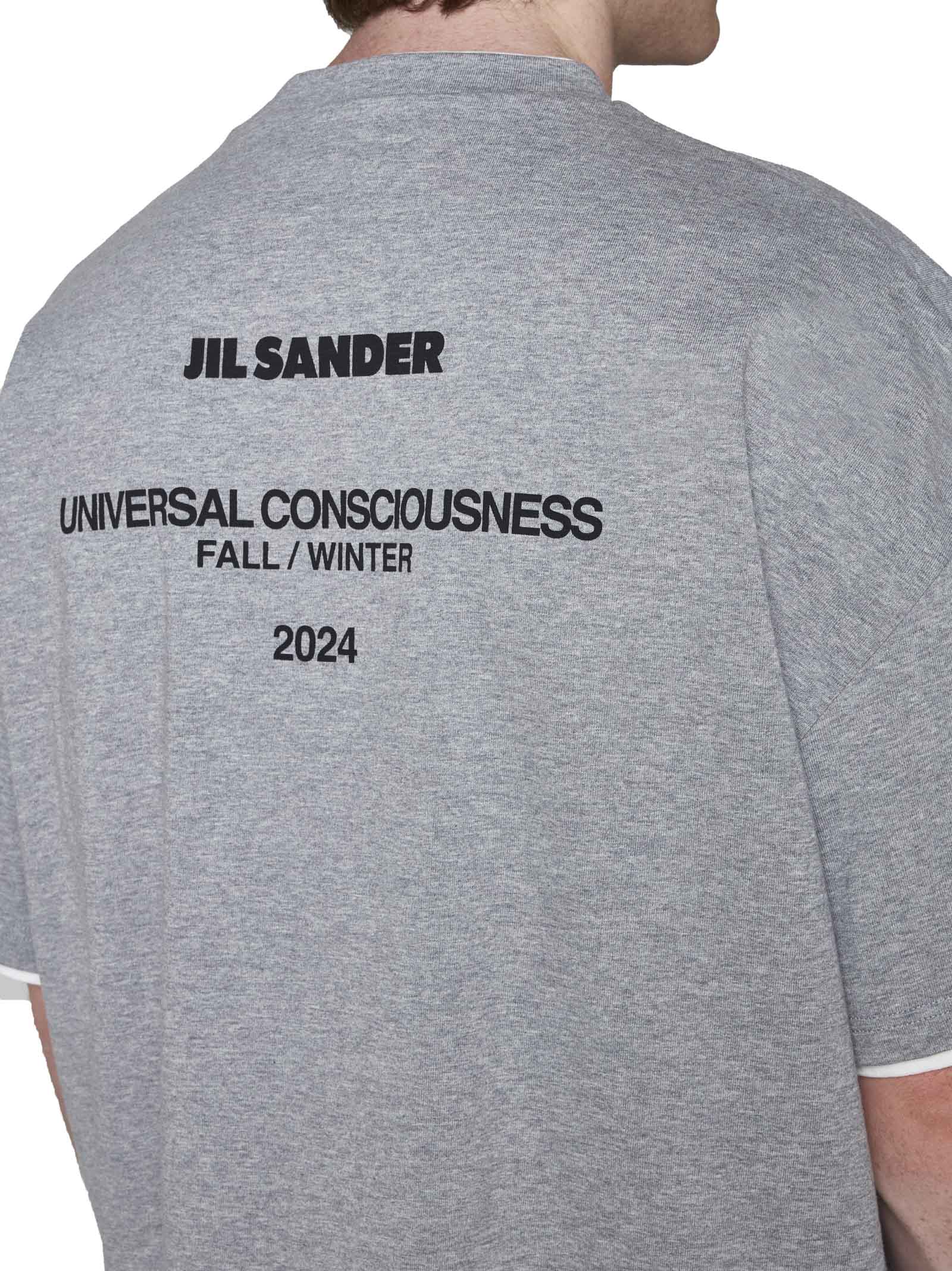 Shop Jil Sander T-shirt In Inox