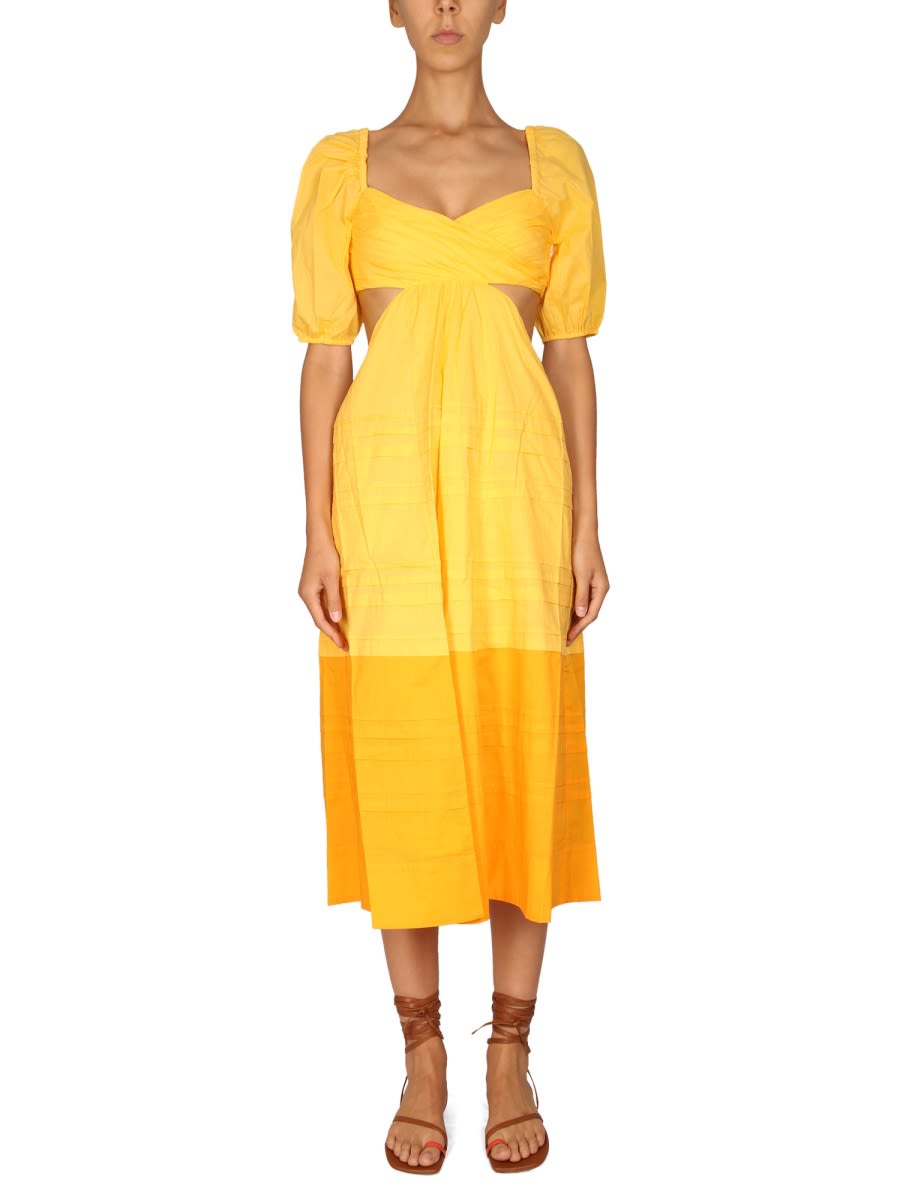 Staud Carina Dress In Yellow