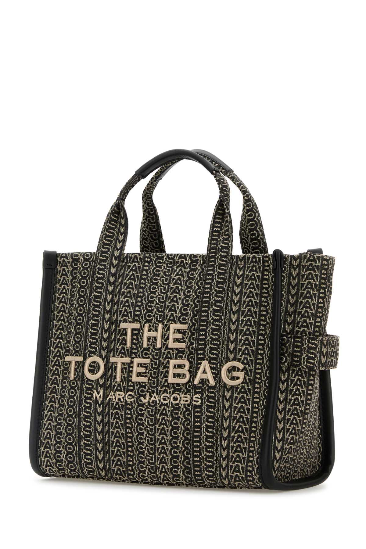 Marc Jacobs Embroidered Canvas Shopping Bag In Gray