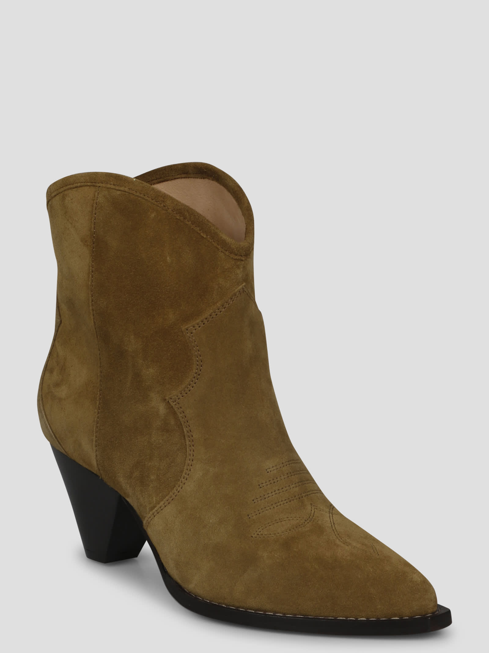 Shop Marant Etoile Darizo Ankle Boot In Grigio