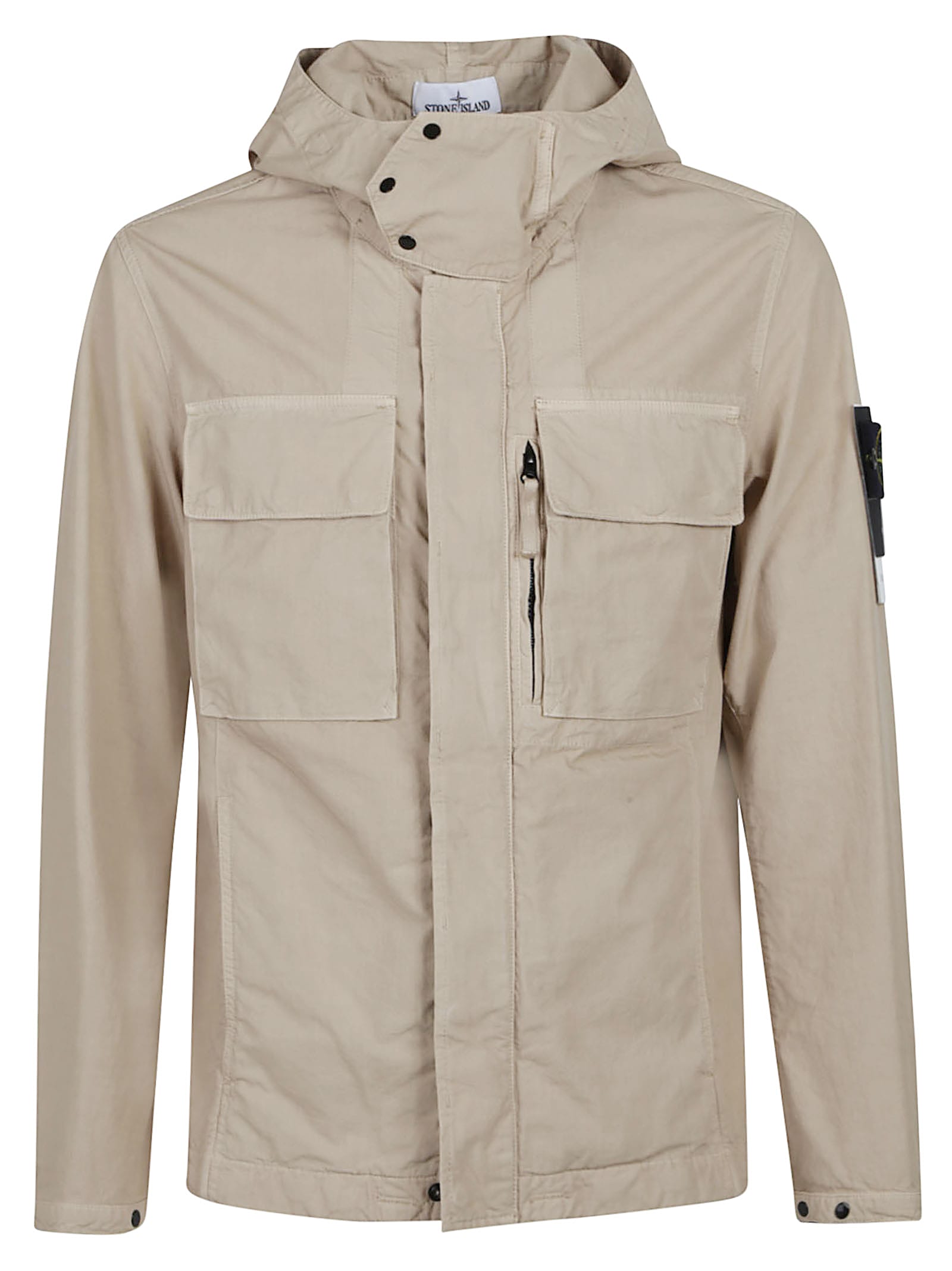 Stone Island Light Short Parka In Neutral