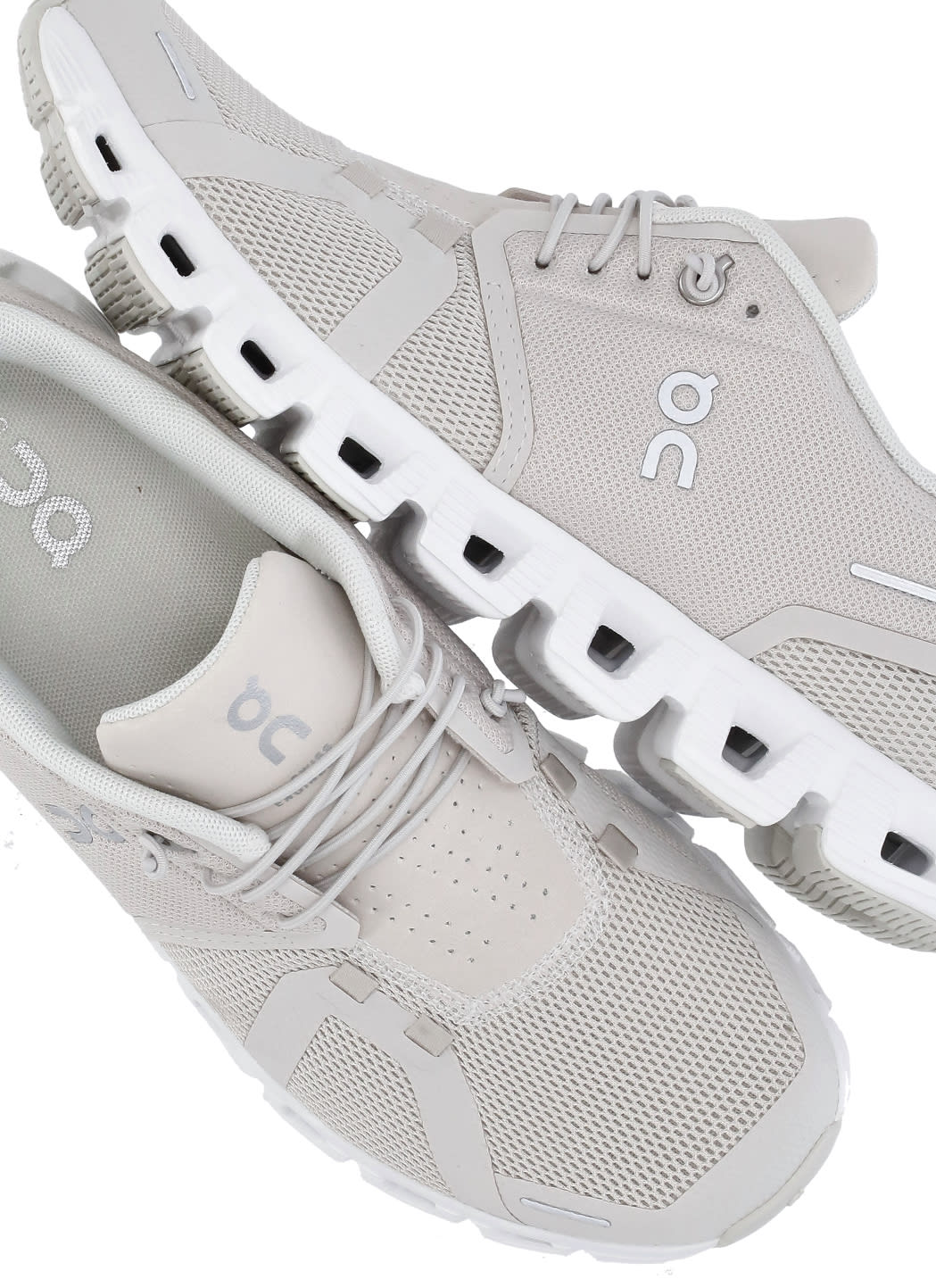 Shop On Cloud 5 Sneakers In Pearl White