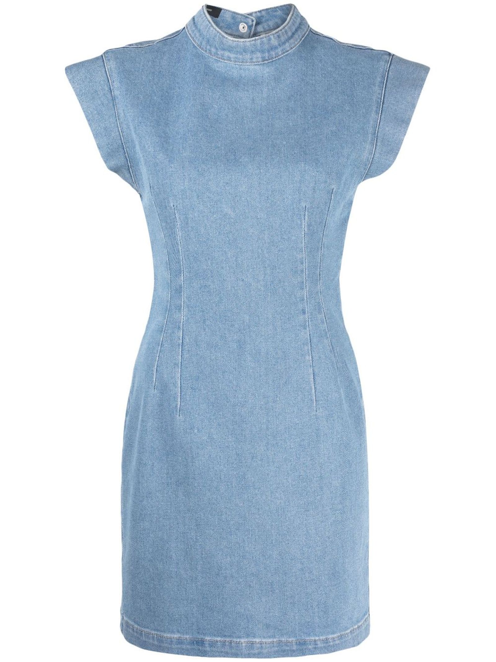 Isabel Marant Denim Blue Cotton-blend Nina Dress