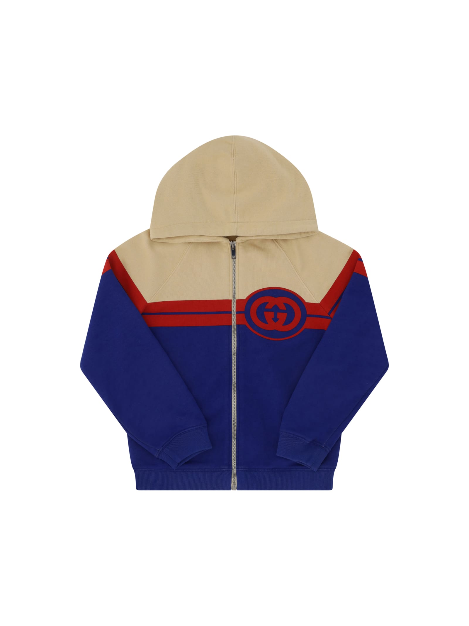 Gucci Kids' Hoodie For Boy In Crema