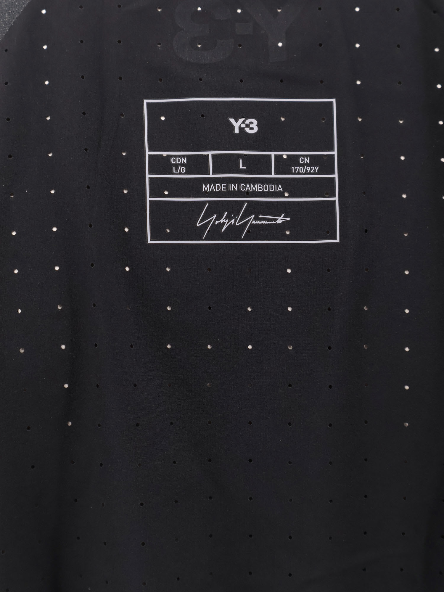 Y-3 Perforated Technical Fabric And Mesh Top In Black