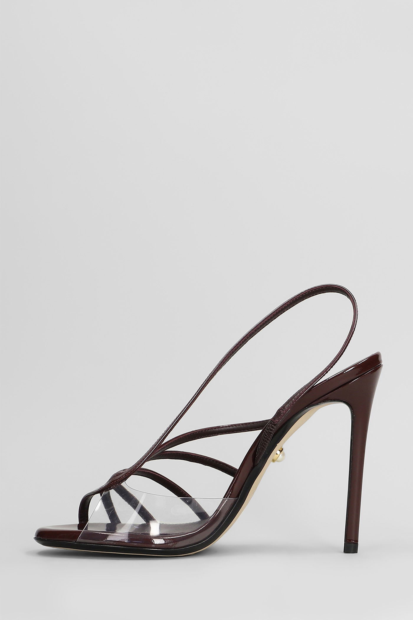 Alevì Star 110 Sandals In Bordeaux Patent Leather In Brown