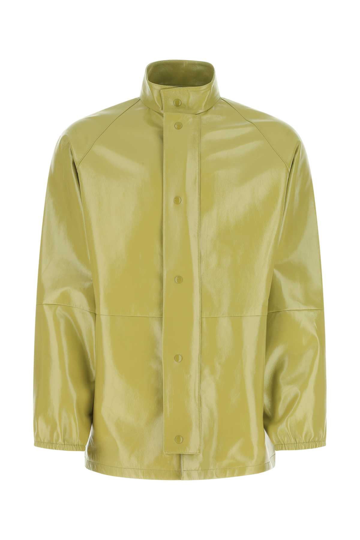 Shop Prada Pistachio Green Nappa Leather Jacket In F0362
