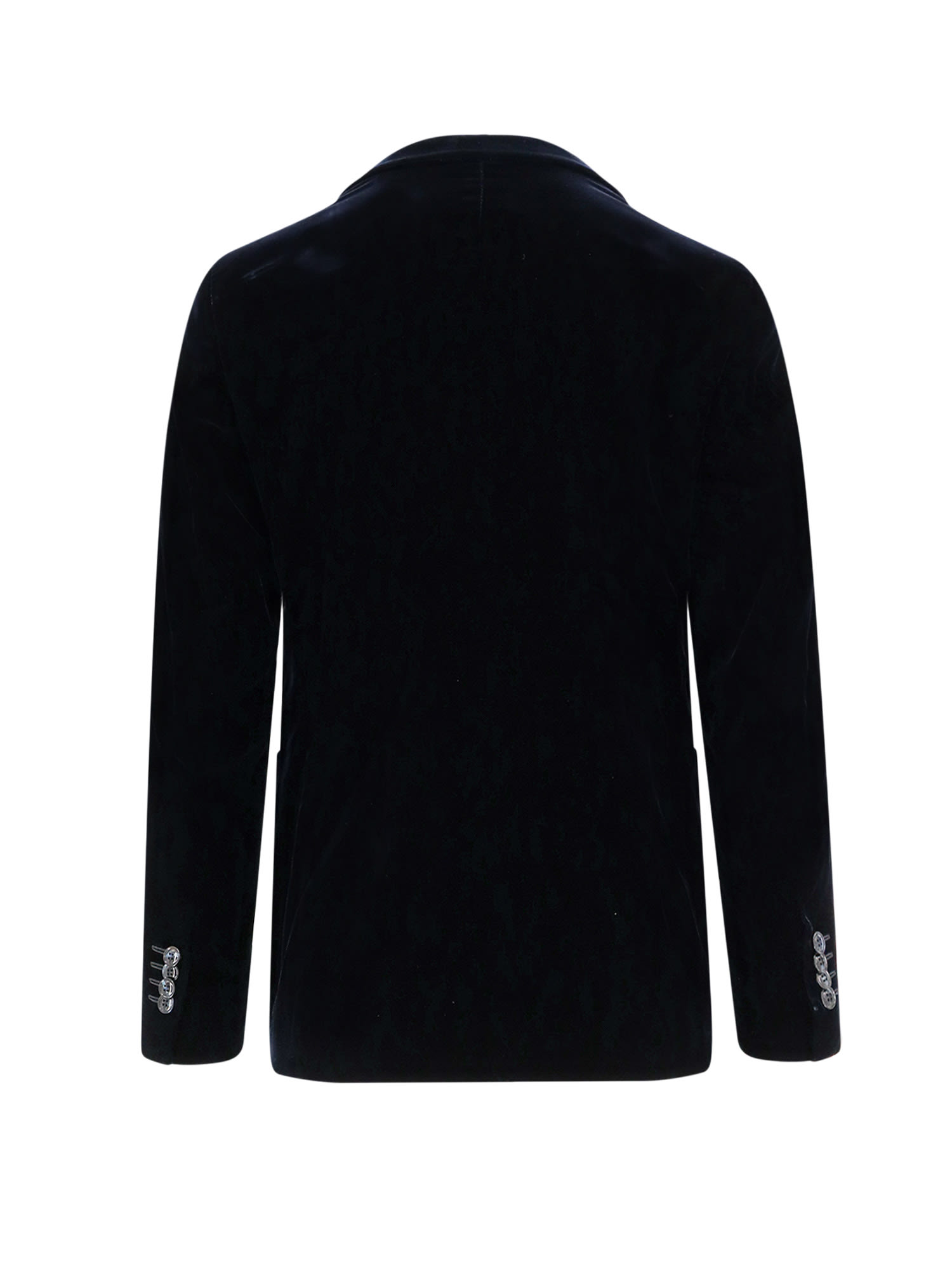 Giorgio Armani Blazer Upton In Velluto In Blue