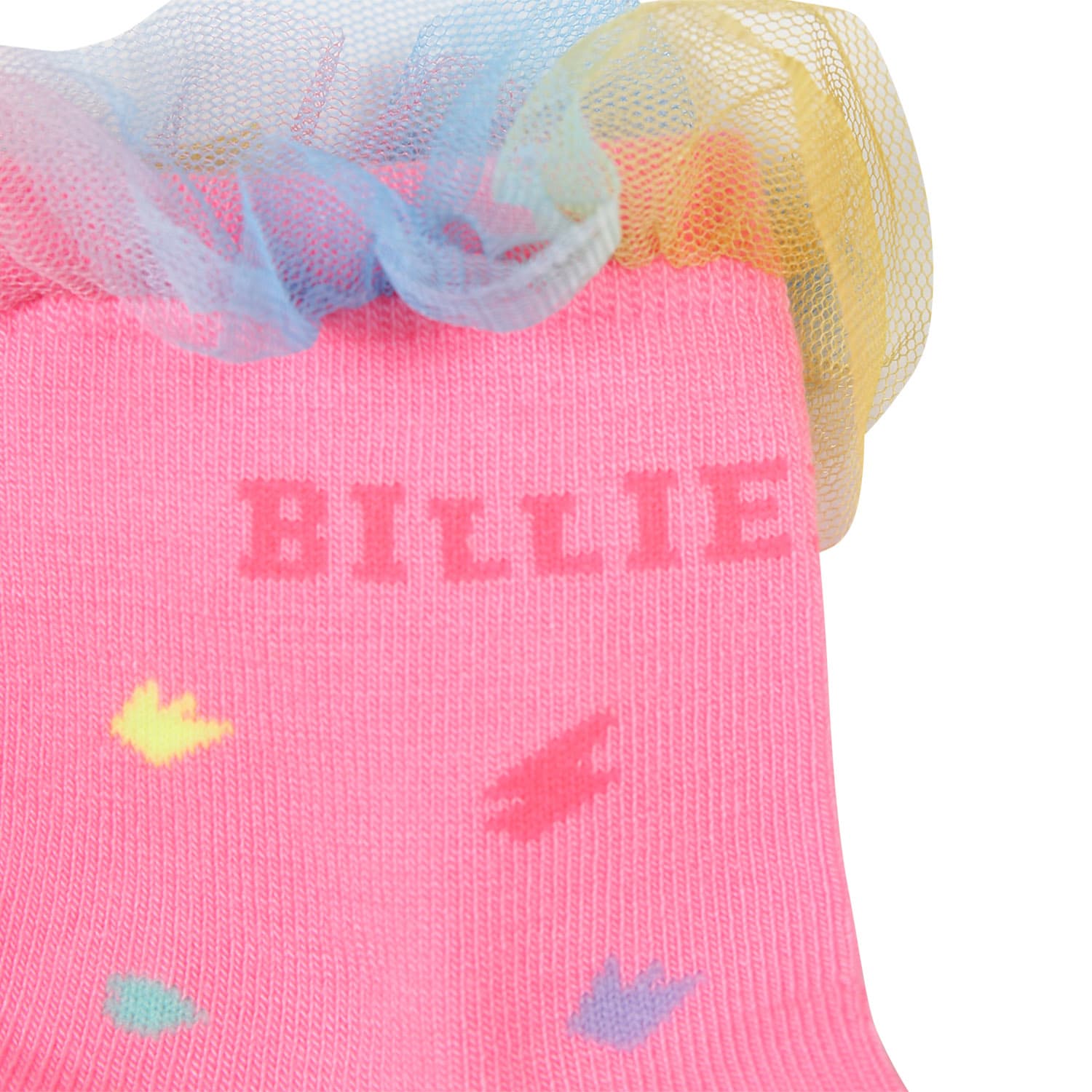 Shop Billieblush Pink Socks For Girl With Ruffles