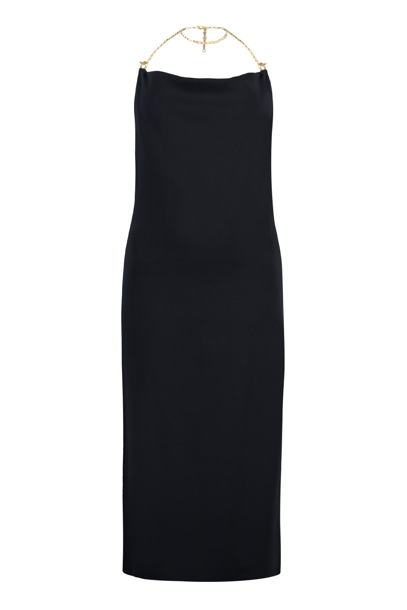 Shop Bottega Veneta Stretch Viscose Dress In Black