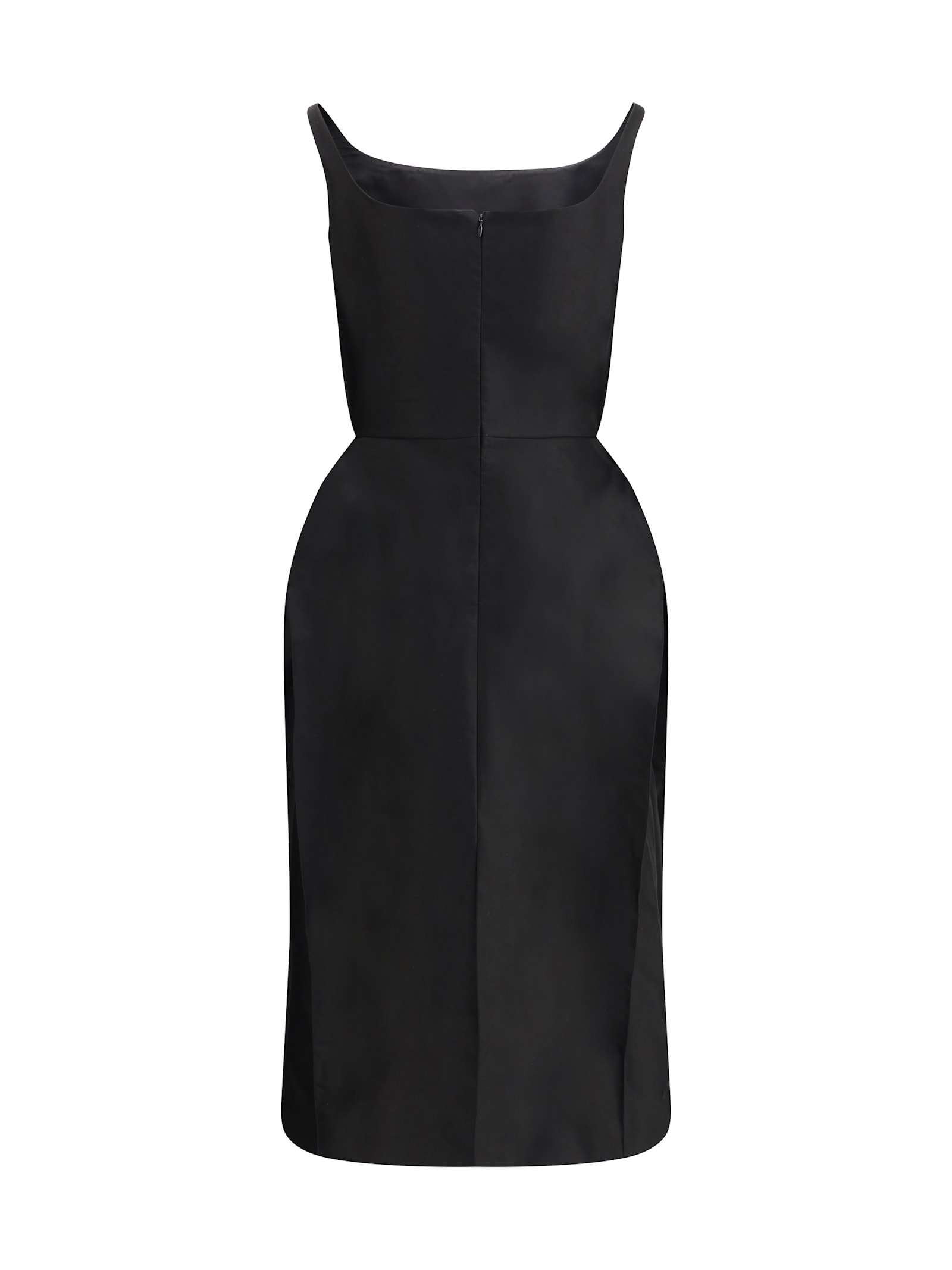 Magda Butrym Midi Square Neck Dress In Multi