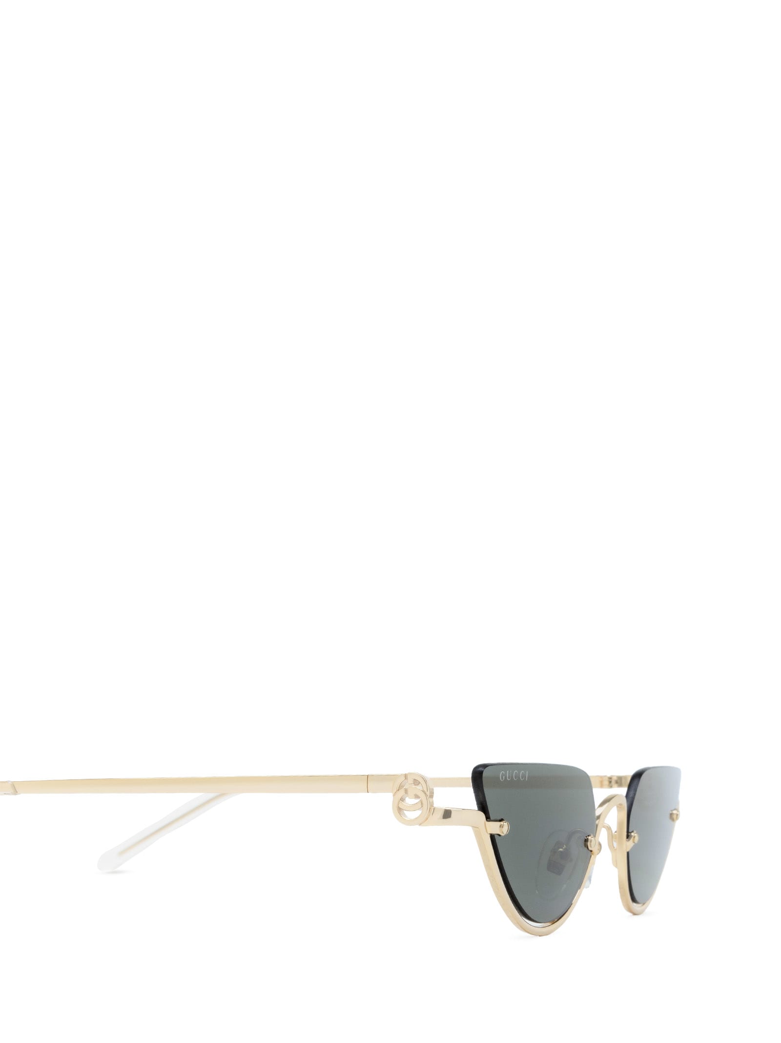 Shop Gucci Gg1603s Gold Sunglasses