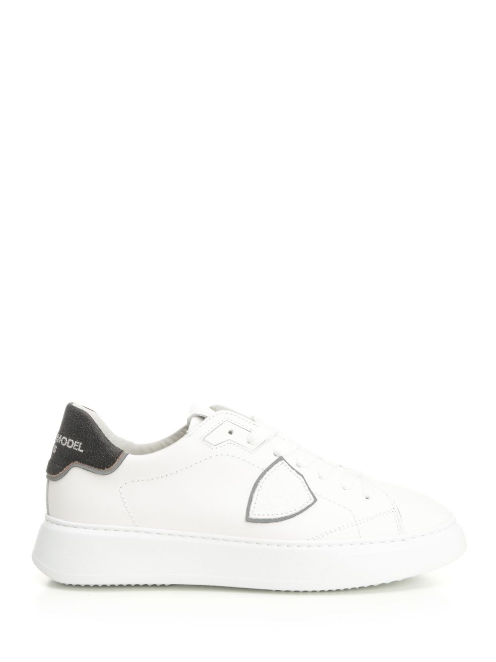 Philippe Model Temple Low Man Blanc/bleu Sneakers In Multi