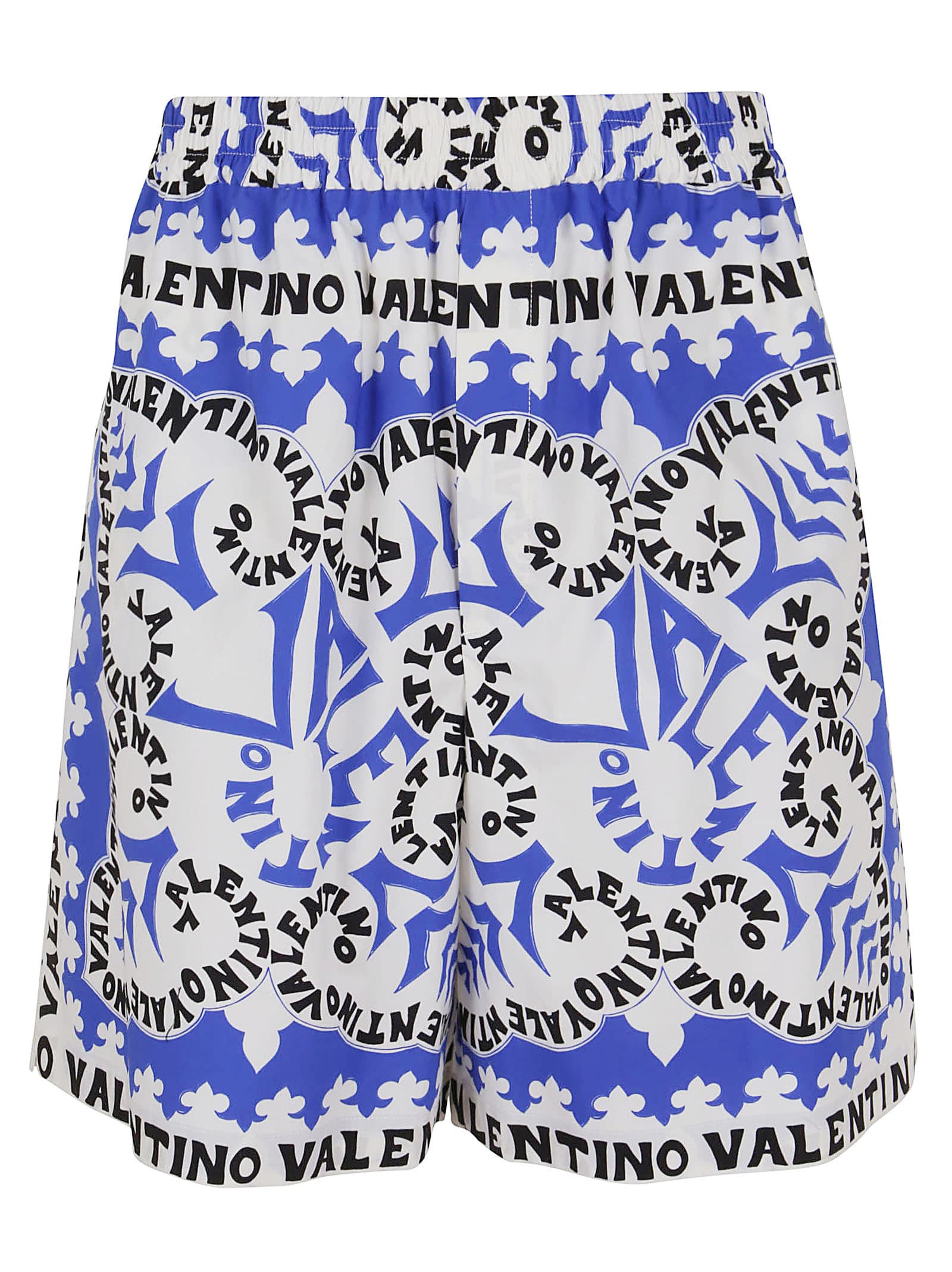 Valentino Elasticated Waist Shorts In Blue