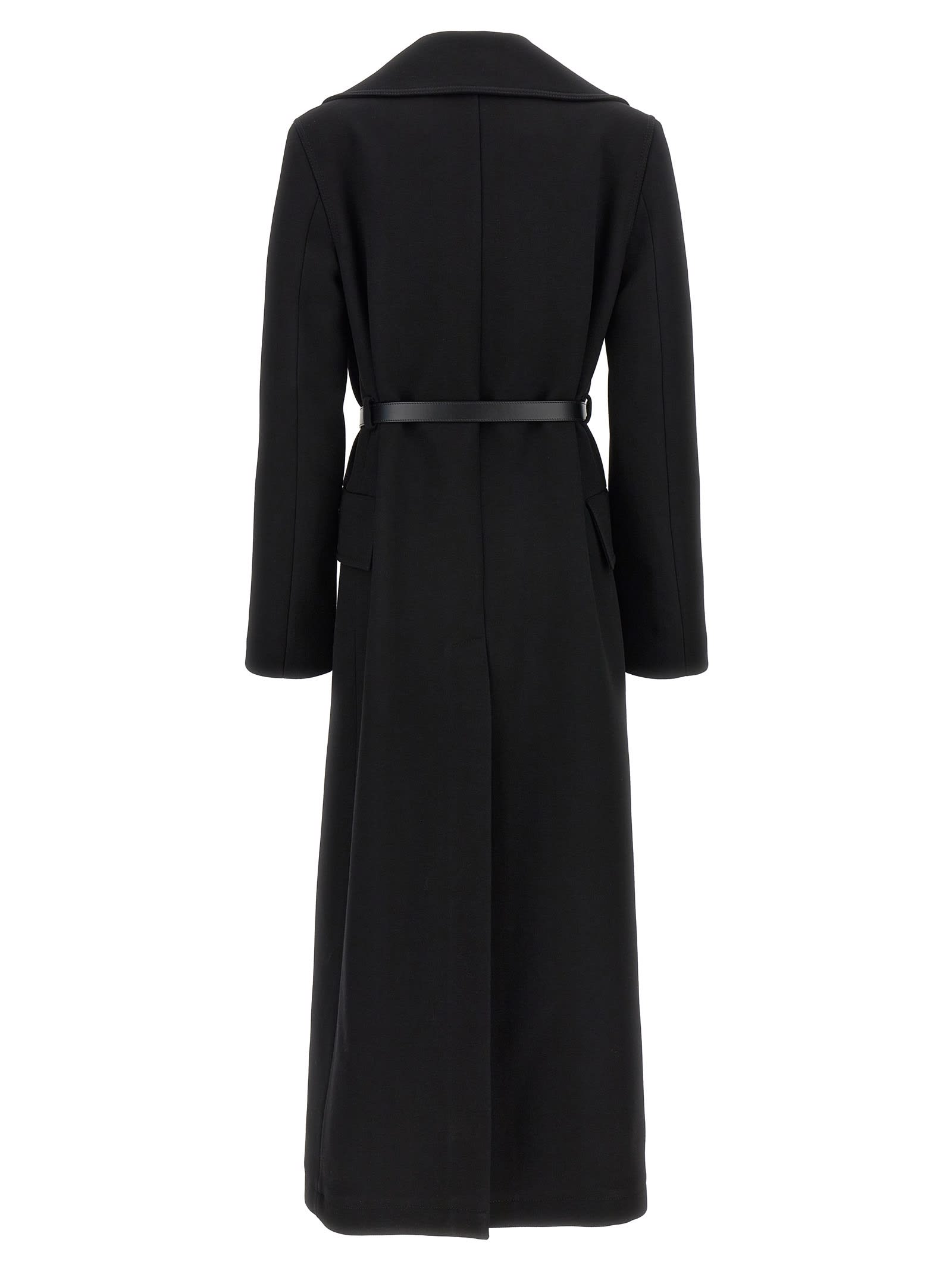 Shop Jil Sander Double-breasted Coat In Black