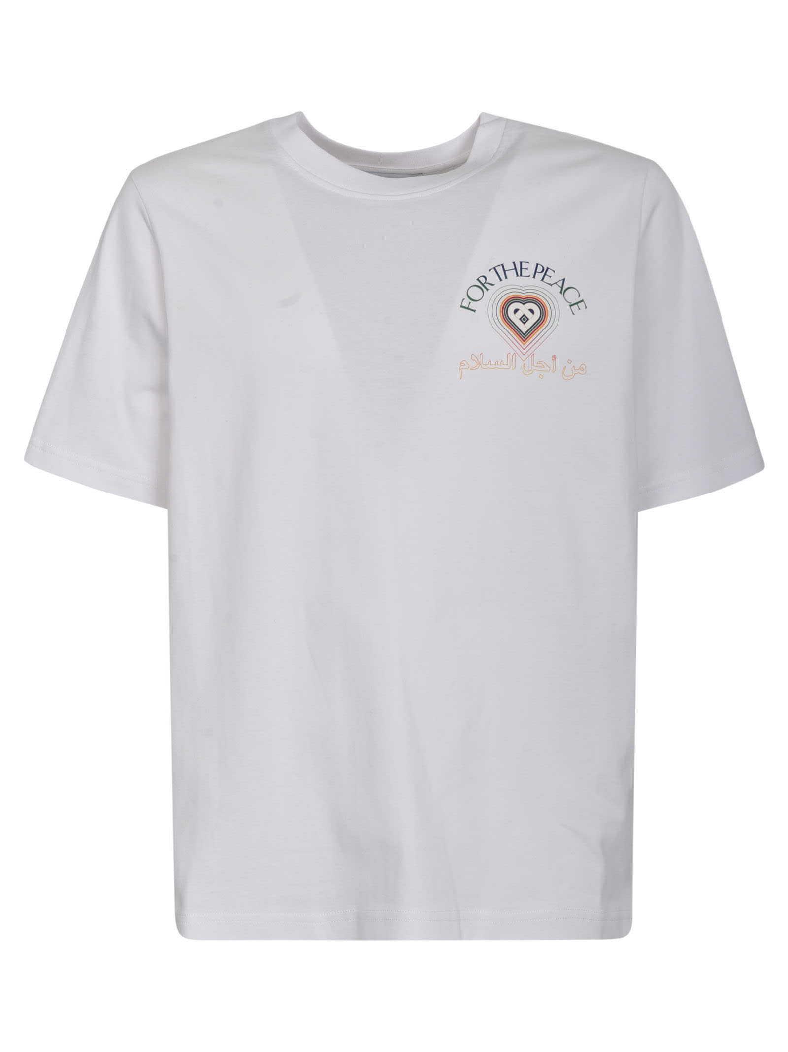 Casablanca For The Peace Gradient Short Sleeve T-shirt In White