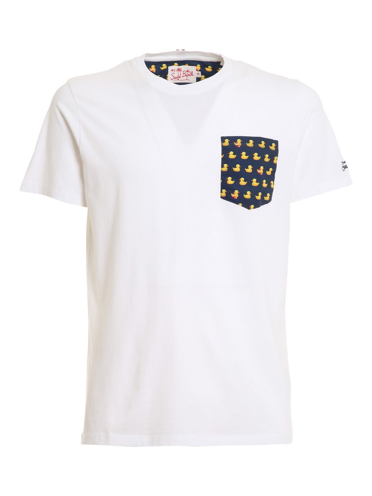 MC2 Saint Barth T-shirt Con Tasca Stampa Ducky Blanche01235b