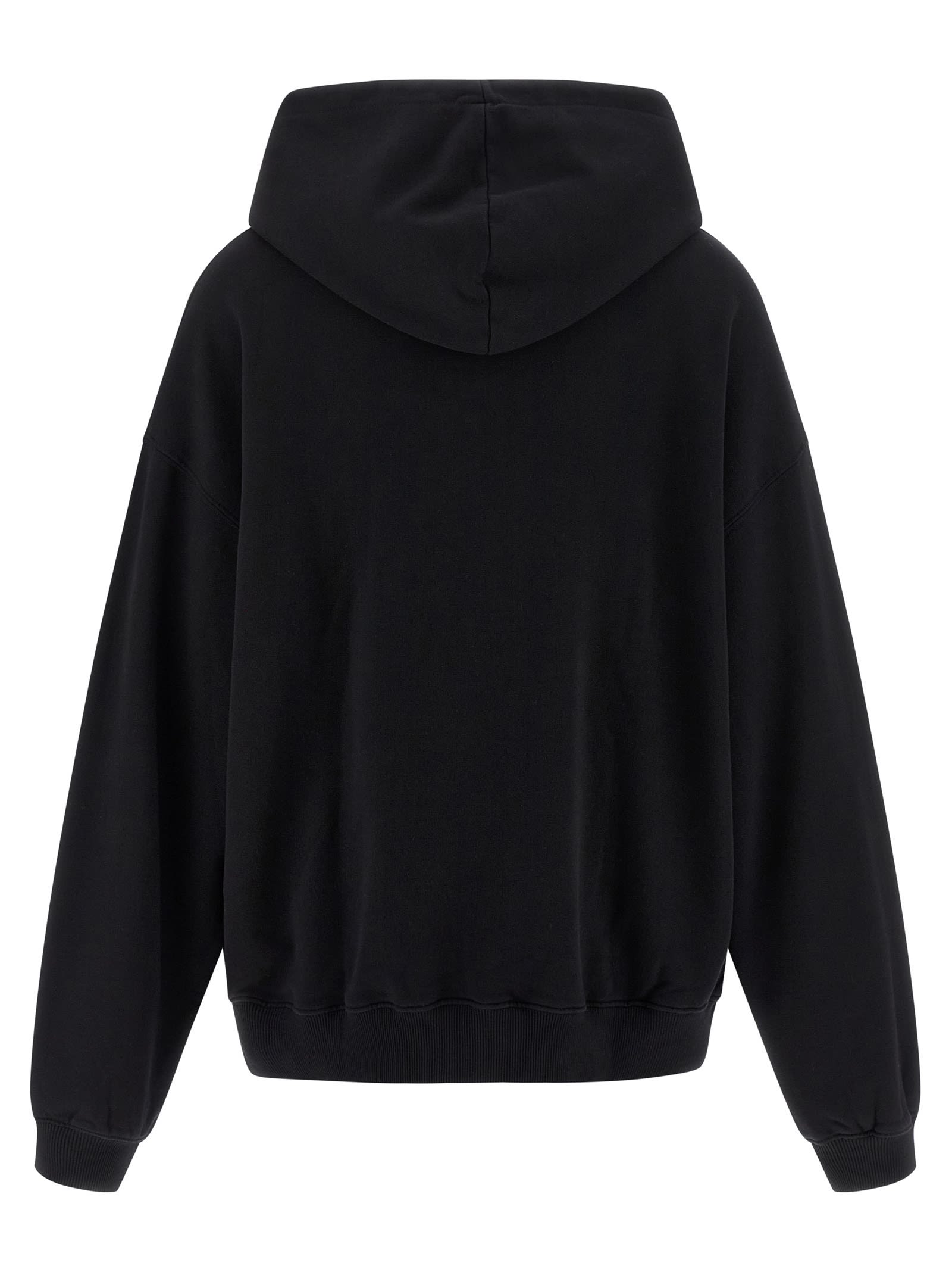 Rotate Birger Christensen Hooded Sweatshirt With Logo In Black