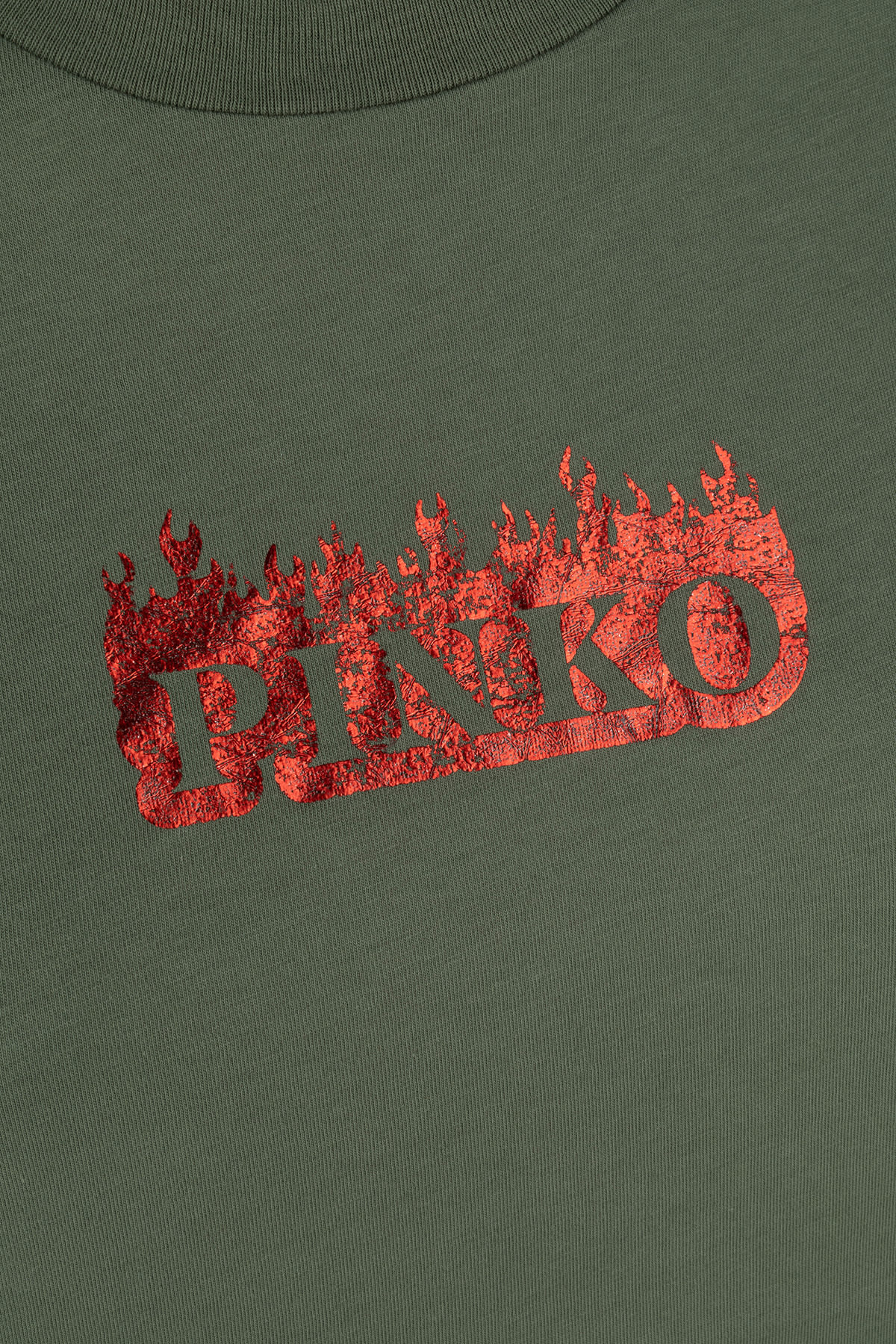 Shop Pinko T-shirt In Verde Militare