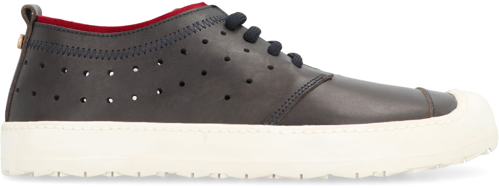 Volta Leather Low-top Sneakers In Black