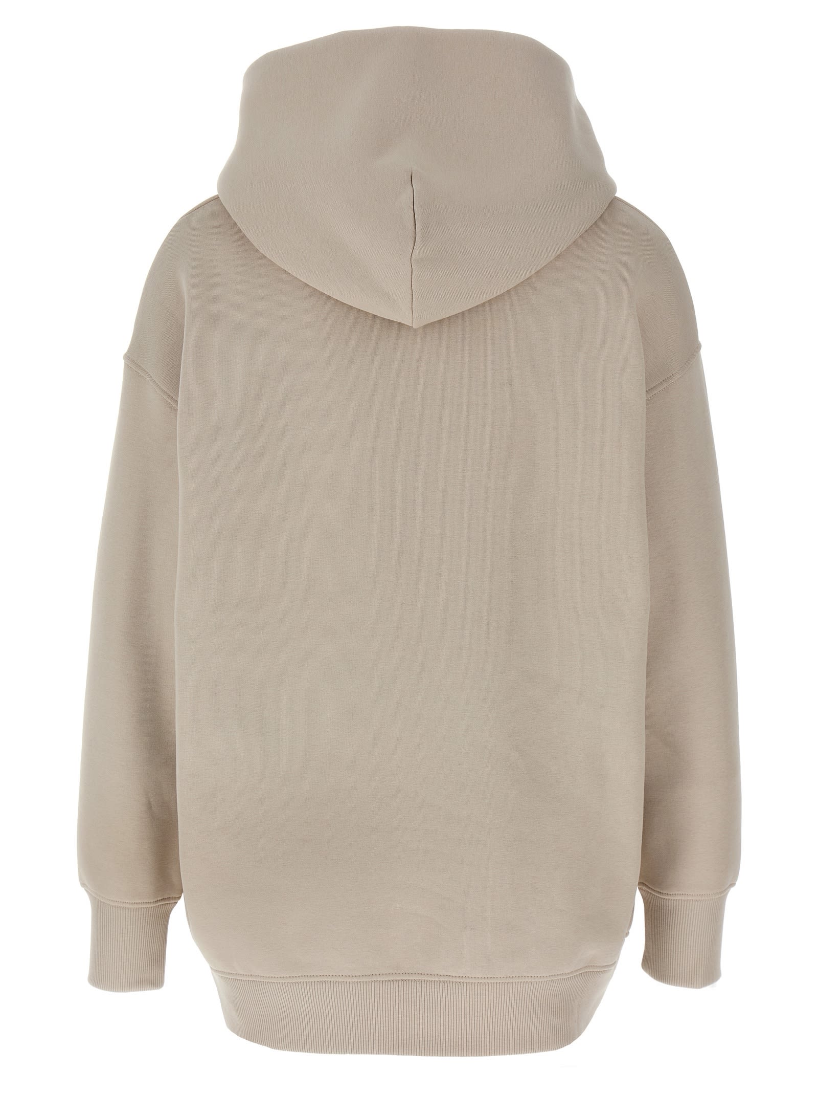 's Max Mara Hooded Oversized Sweatshirt Ribbed Cuffs In Neutral