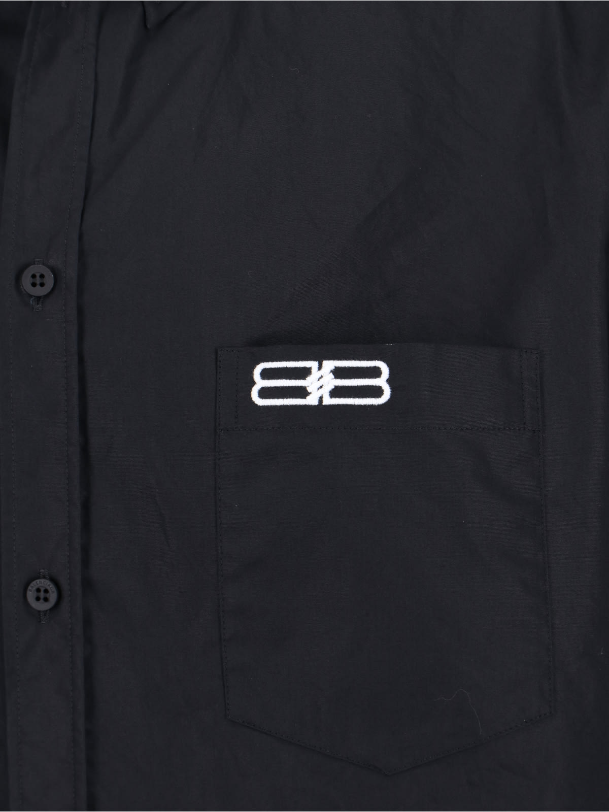Balenciaga Oversized Logo Shirt In Black