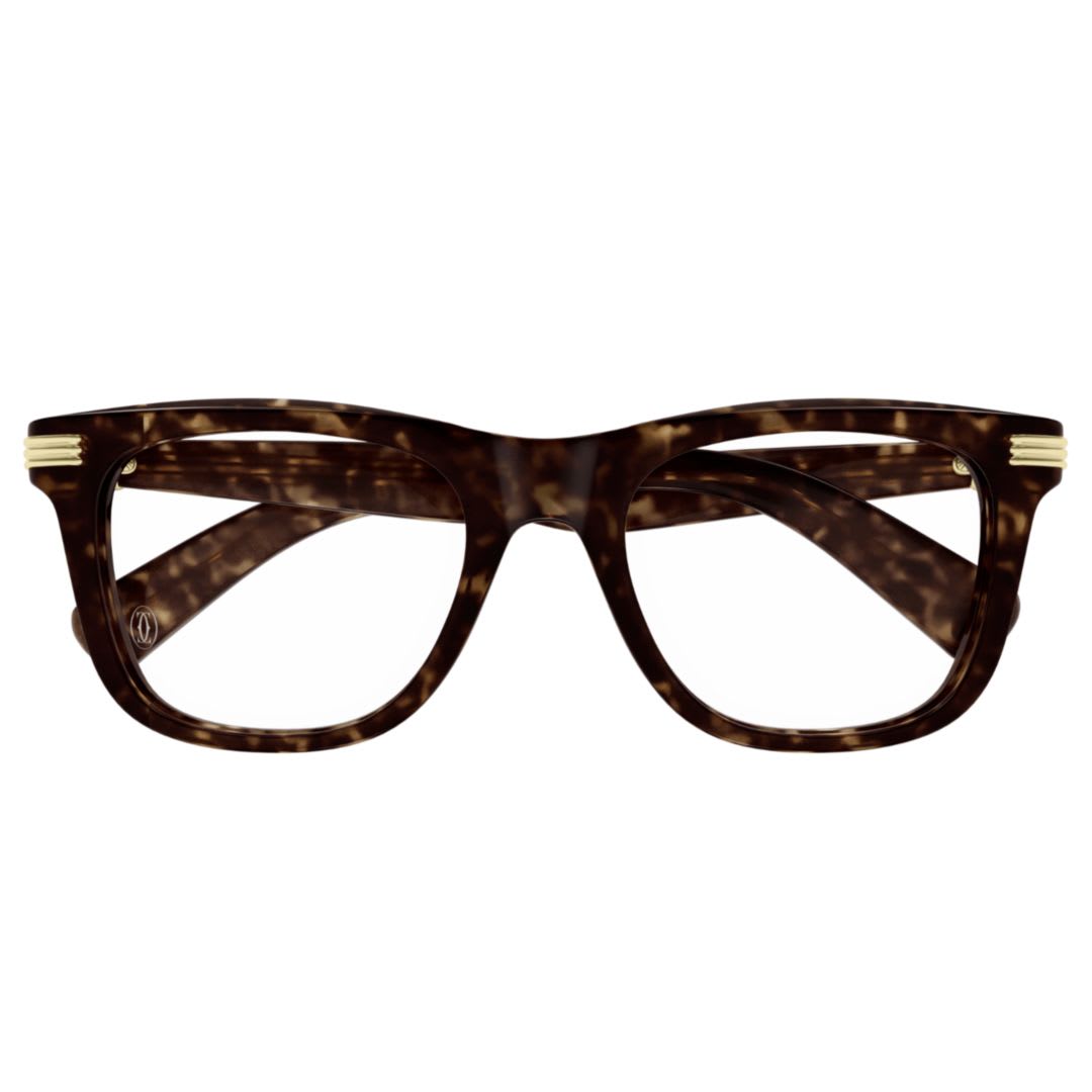 Cartier Ct0558o-002havana-havana-transparent In Brown