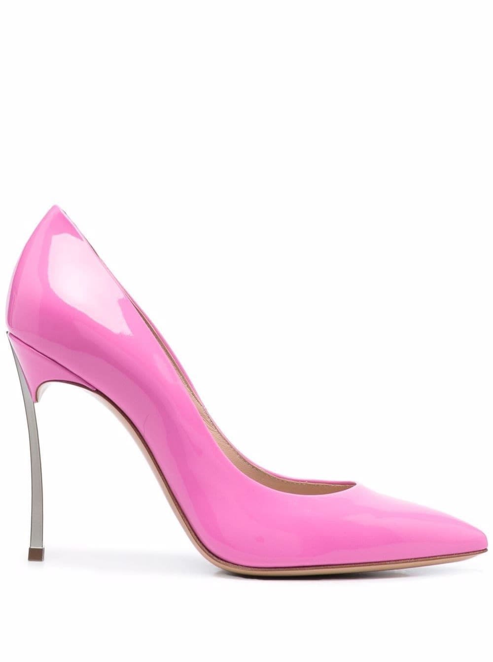 Casadei Womans Blade Tiffany Pink Leather Pumps