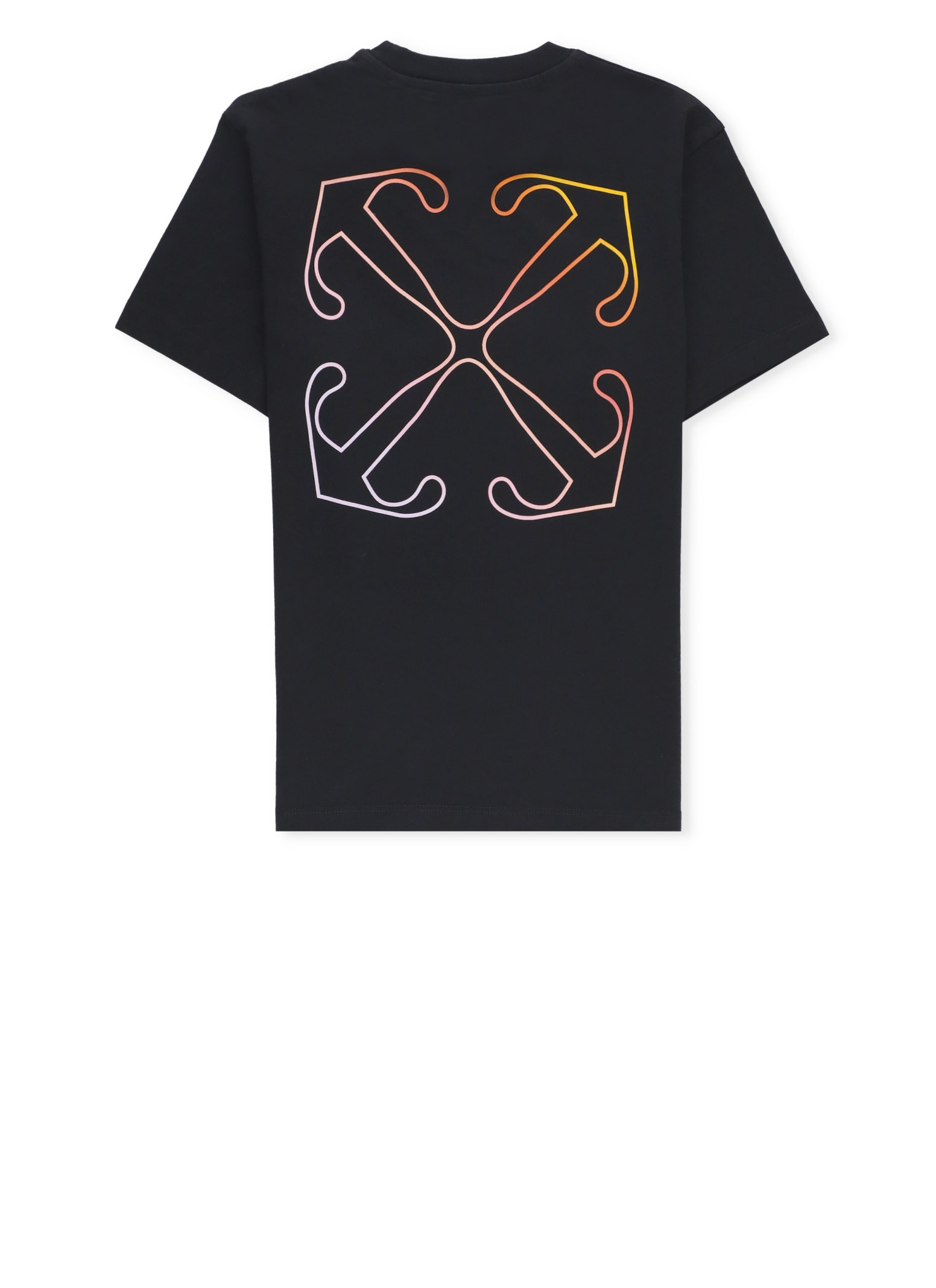 Shop Off-white Arrow Rainbow T-shirt In Black