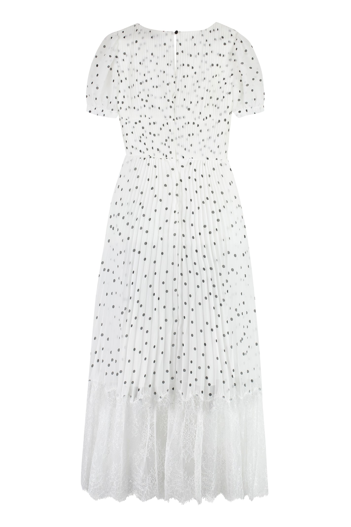 Shop Self-portrait Printed Chiffon Dress In White