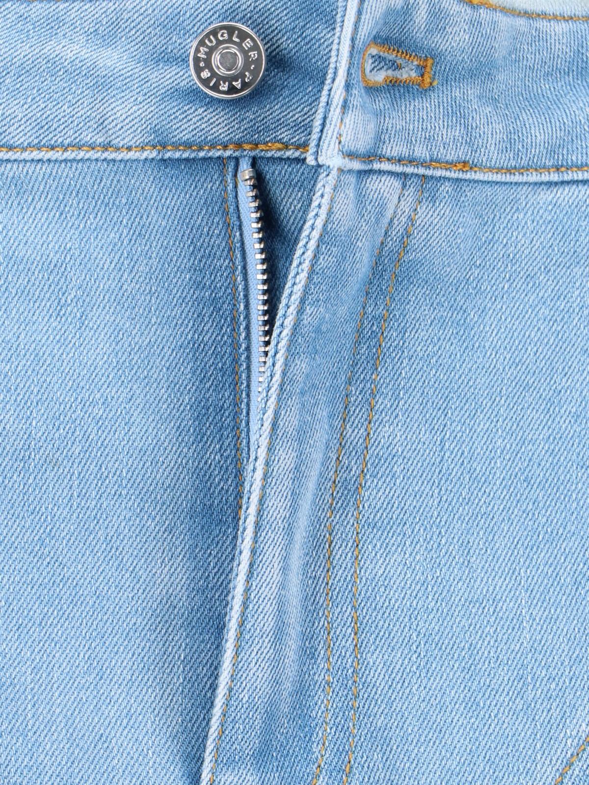 Shop Mugler Straight Jeans In Blue