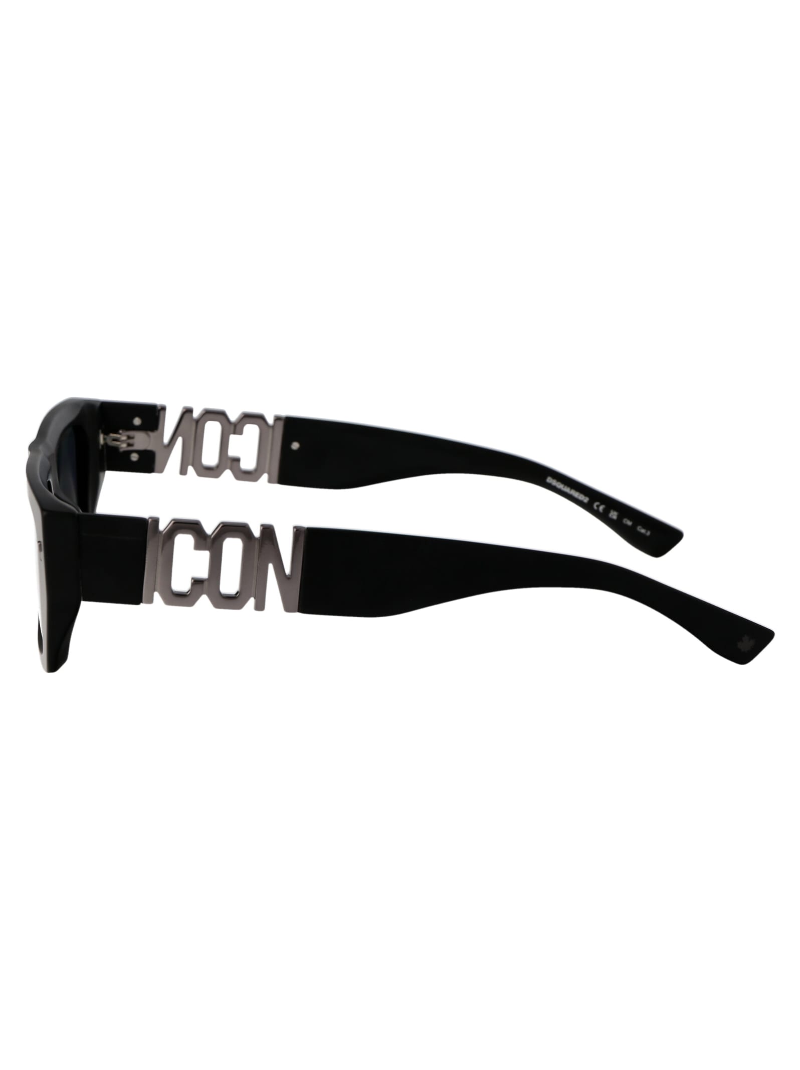Shop Dsquared2 Icon 0011/s Sunglasses In 003ir Matte Black