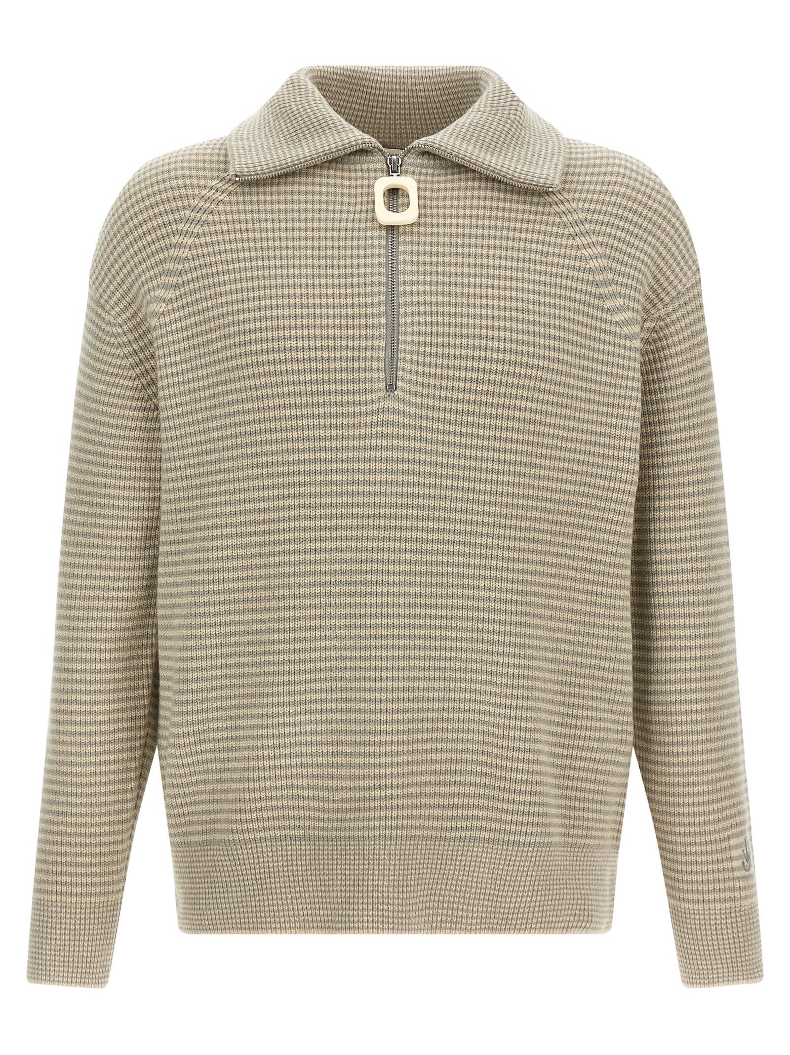 Jw Anderson Half Zip Sweater Sweaters And Cardigans Multicolor In Neutral
